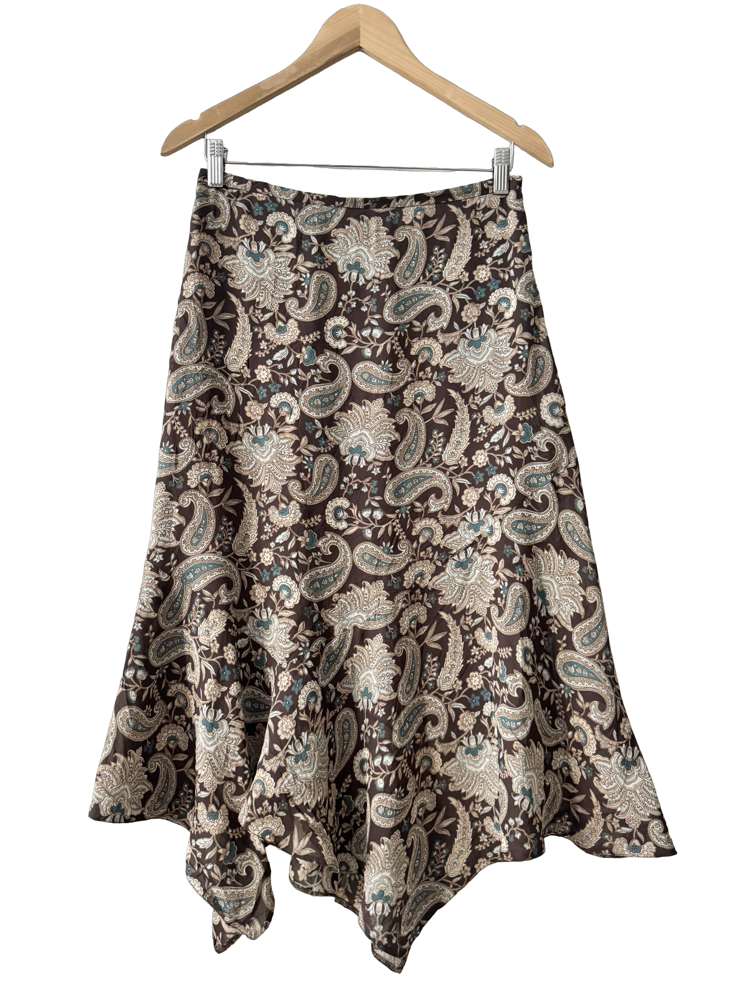 Vintage 90s French Midnight in Marrakech Paisley Midi Skirt (S/M)