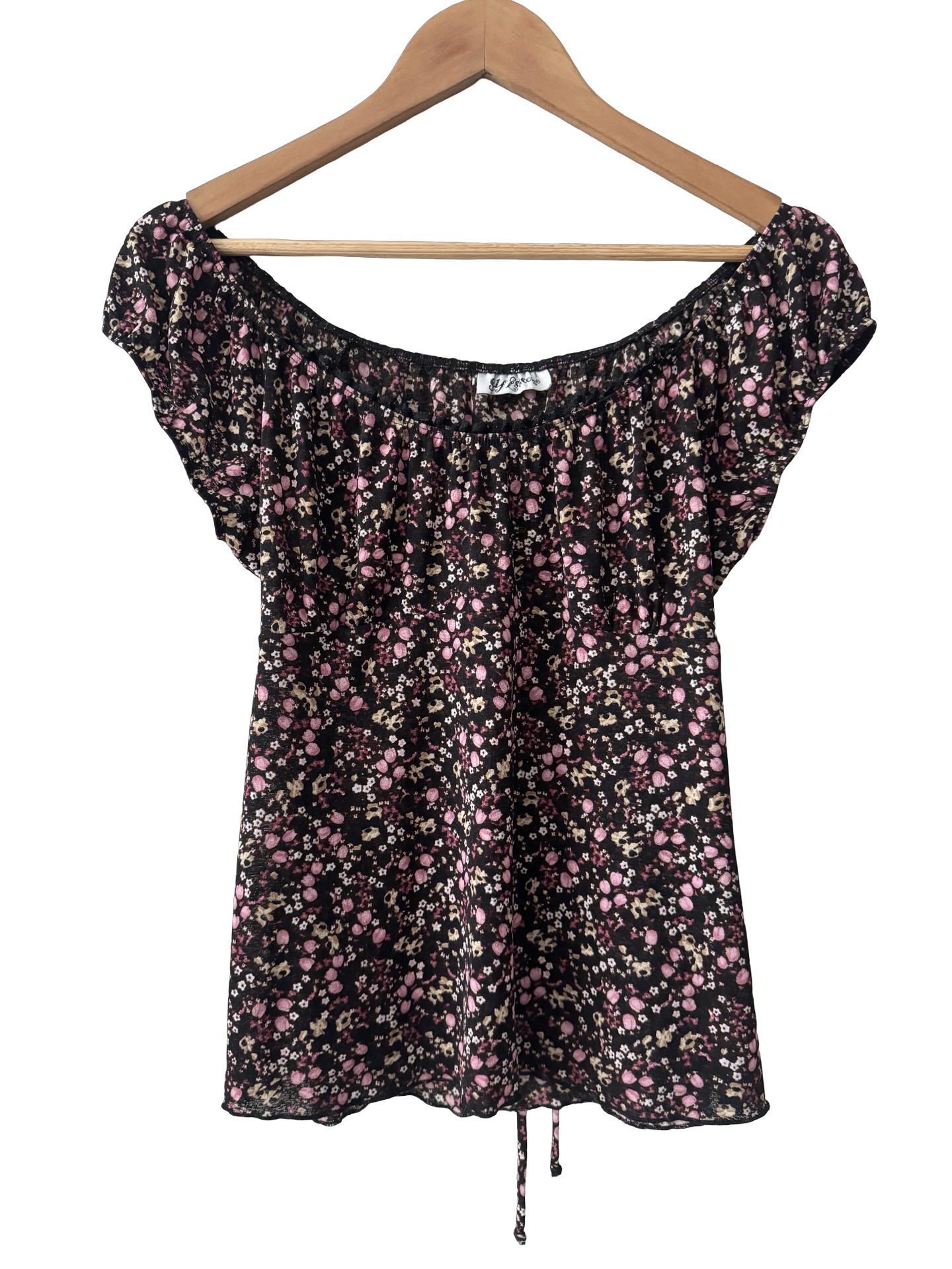 Vintage 90s Meadow Song Tie Back Peasant Top (M/L)