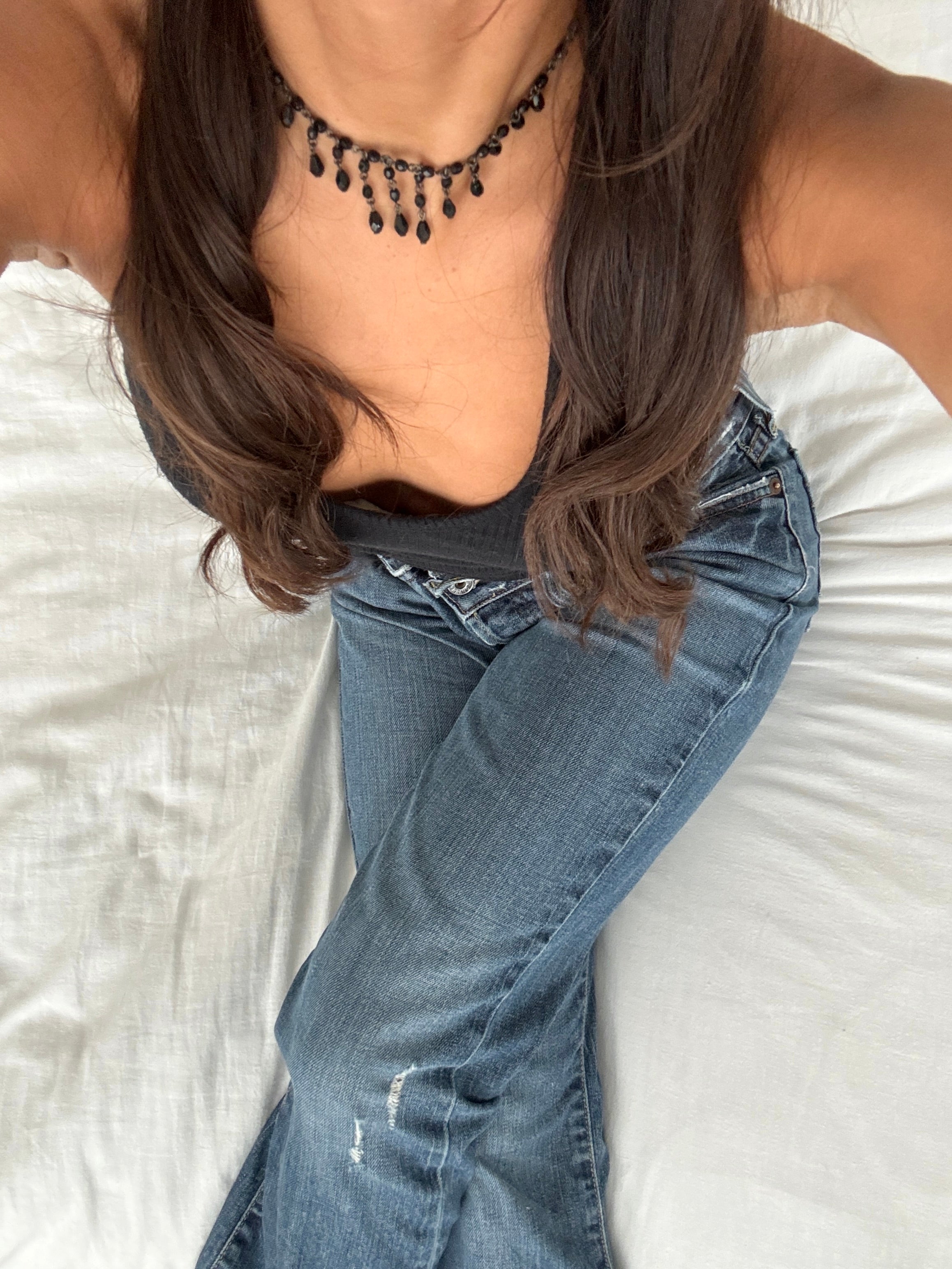 Vintage 90s Midnight Cascading Drop Choker