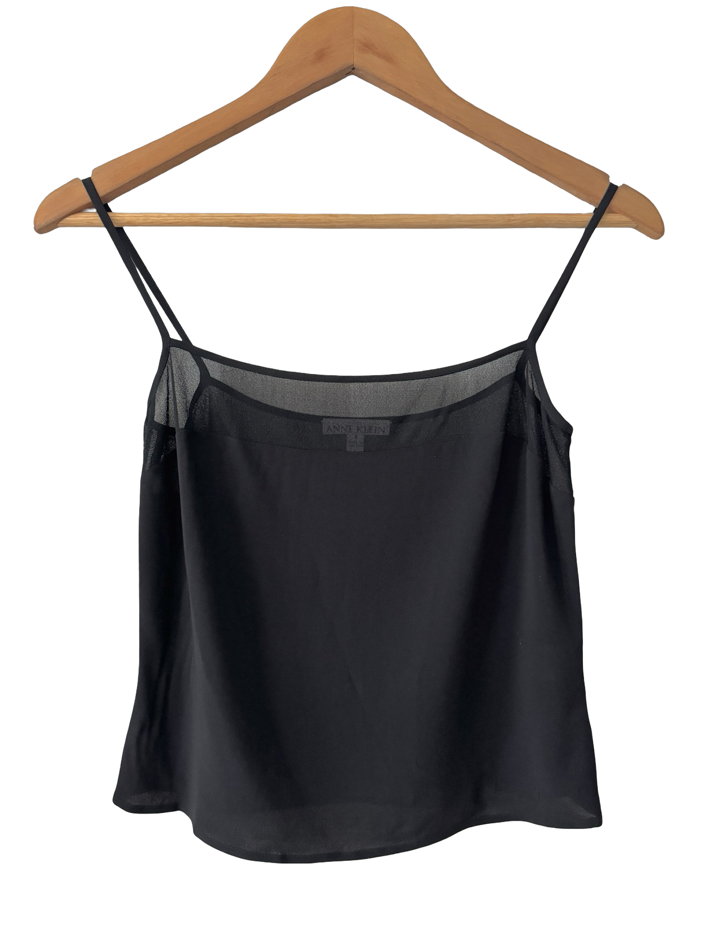 Vintage Y2K Black Mesh Trim Camisole (S)