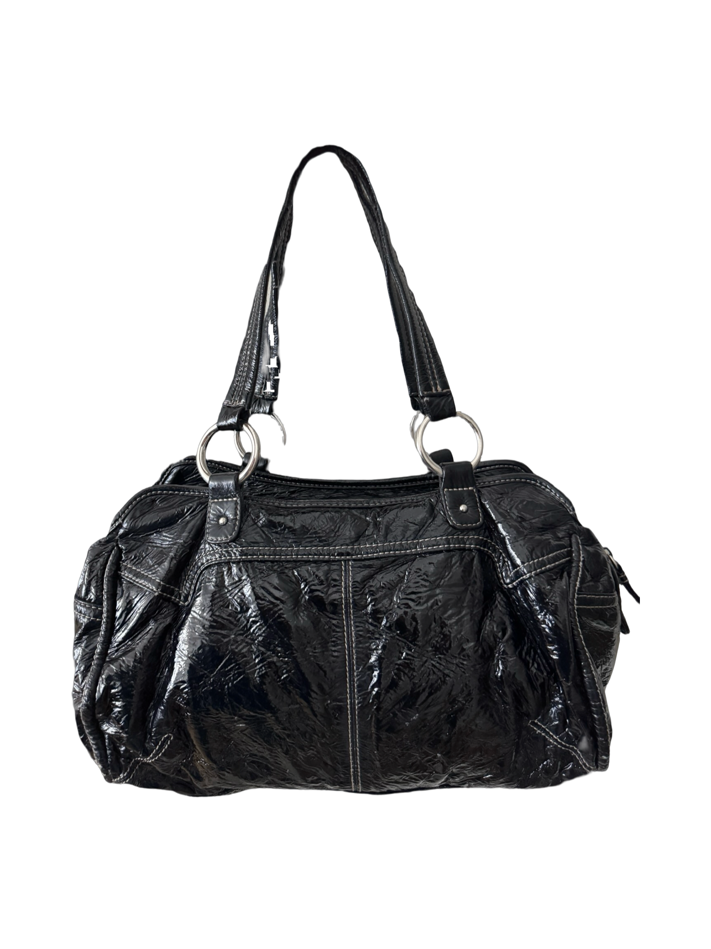 Vintage Y2K Nine West Midnight Patent Carryall