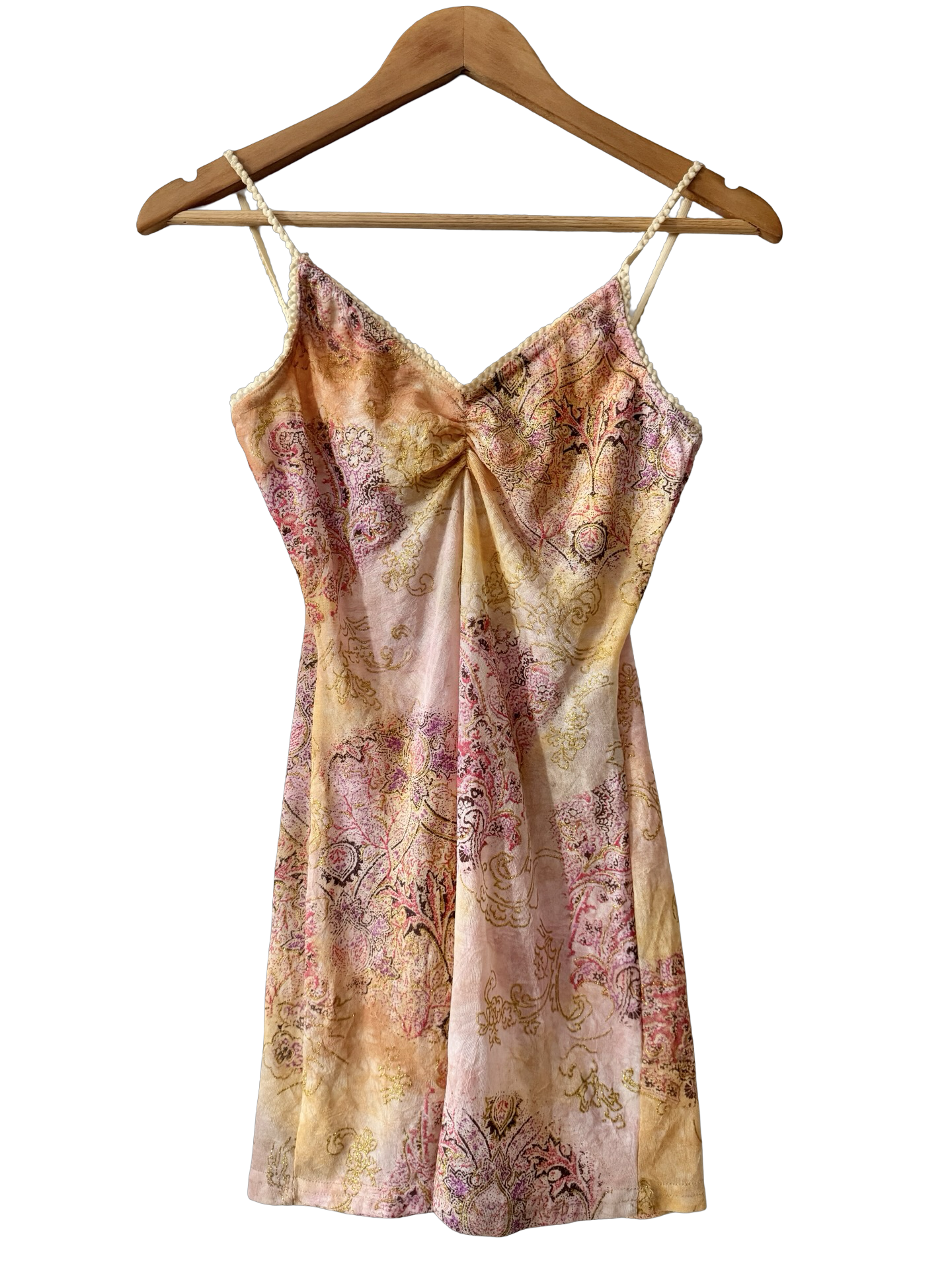 Vintage Y2K Golden Hour Paisley Top (S)