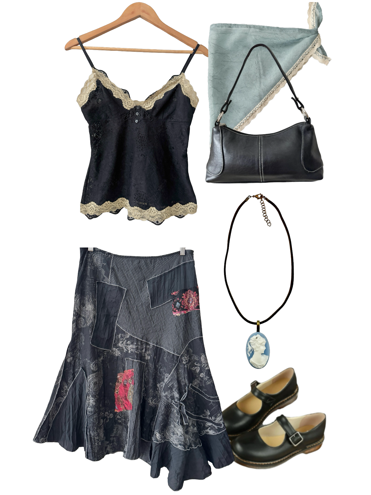 Vintage 90s After Midnight Lace Cami (S)