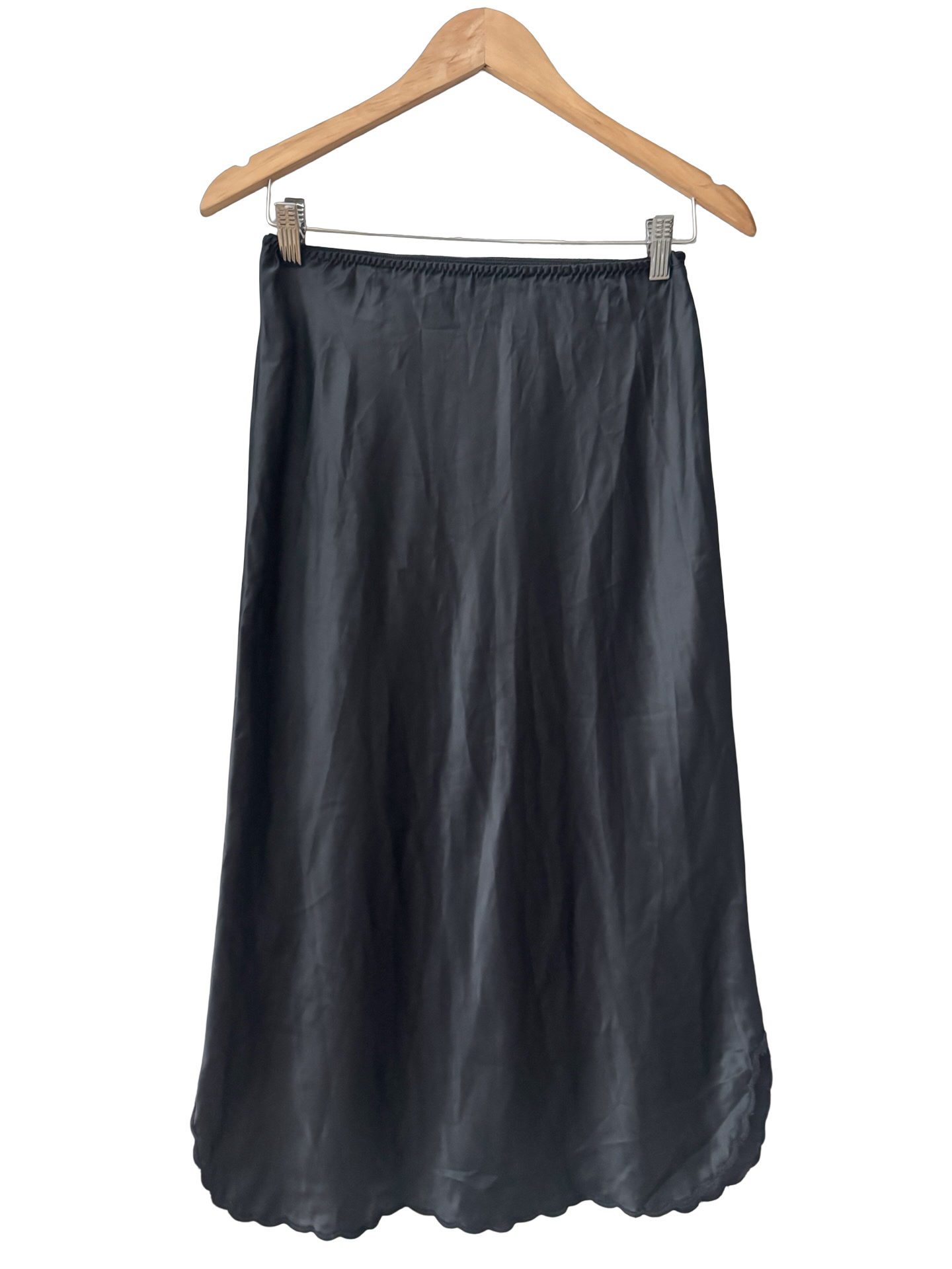 Vintage 90s Dior Black Swan Slip Skirt (S)