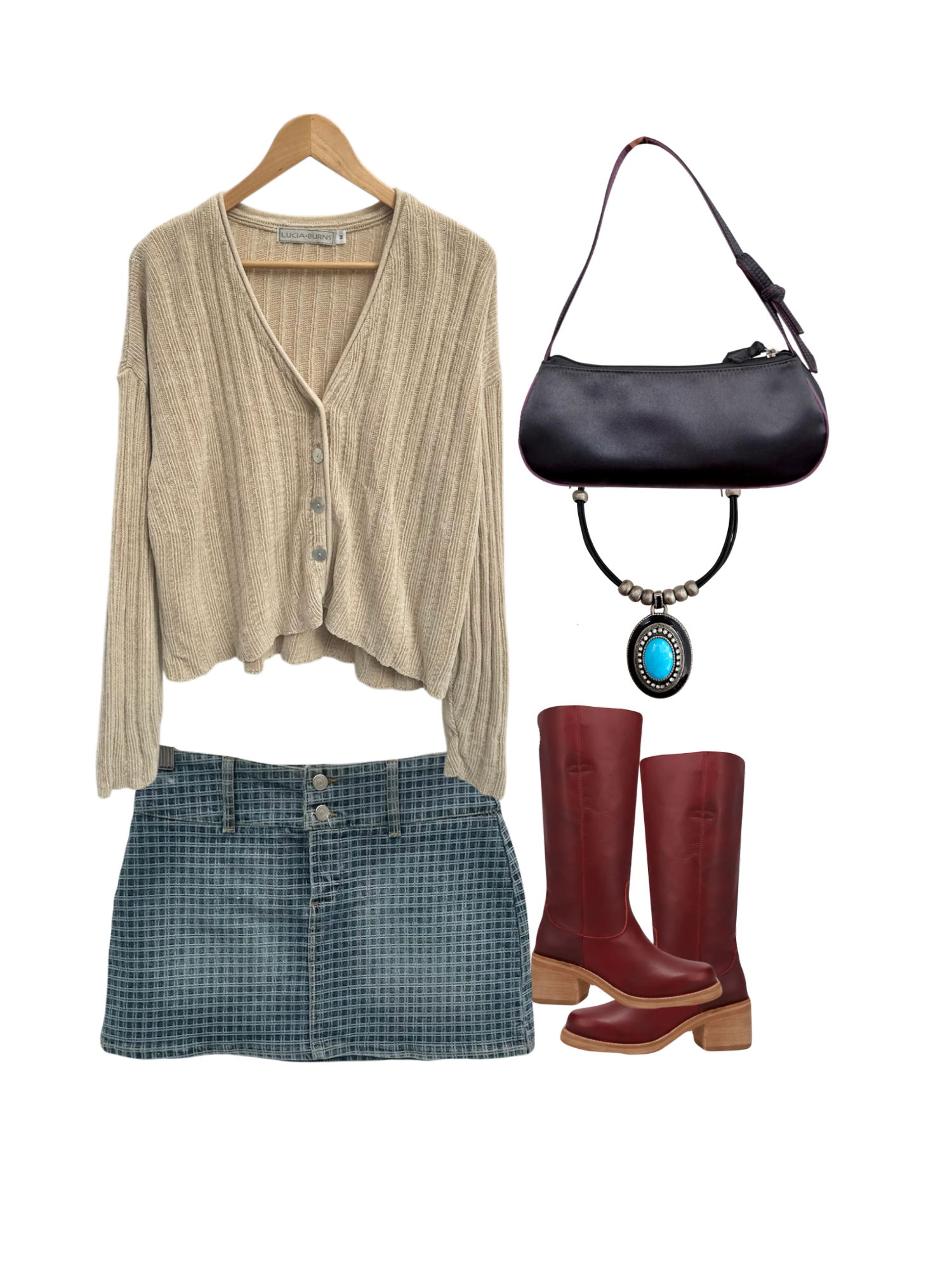 Vintage 90s Cozy Beige Ribbed Button-Front Cardigan (M)