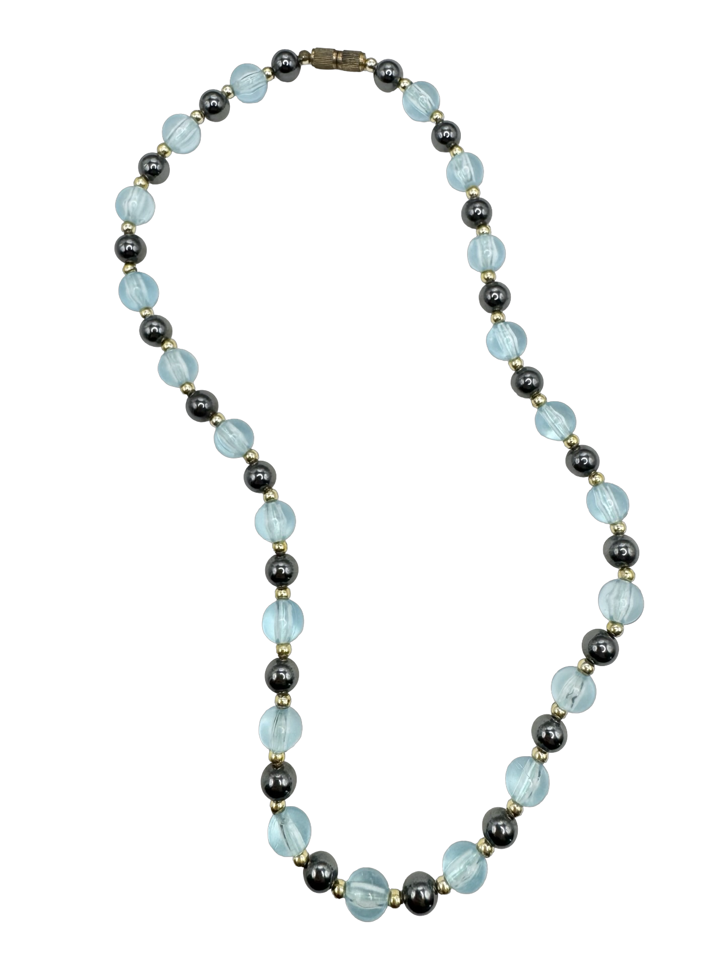 Vintage Cool-Tone Bead Mix Necklace