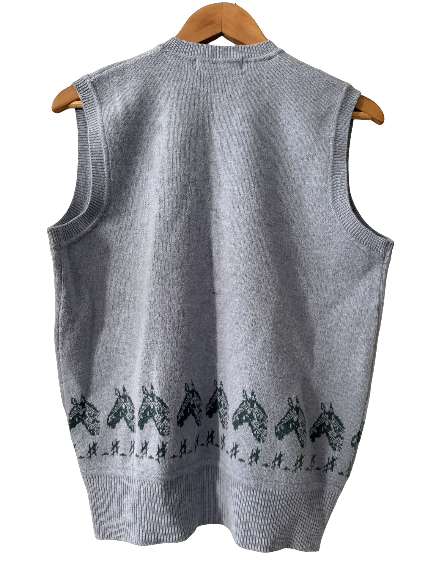 Vintage 90s Equestrian Club Sweater Vest (L)