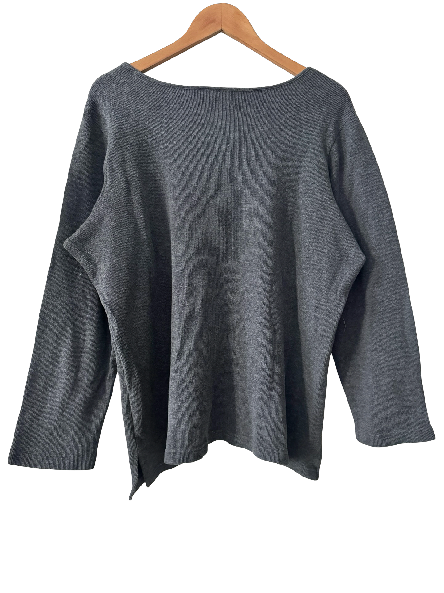 Vintage Y2KCharcoal Layered Illusion Knit Top (XL)