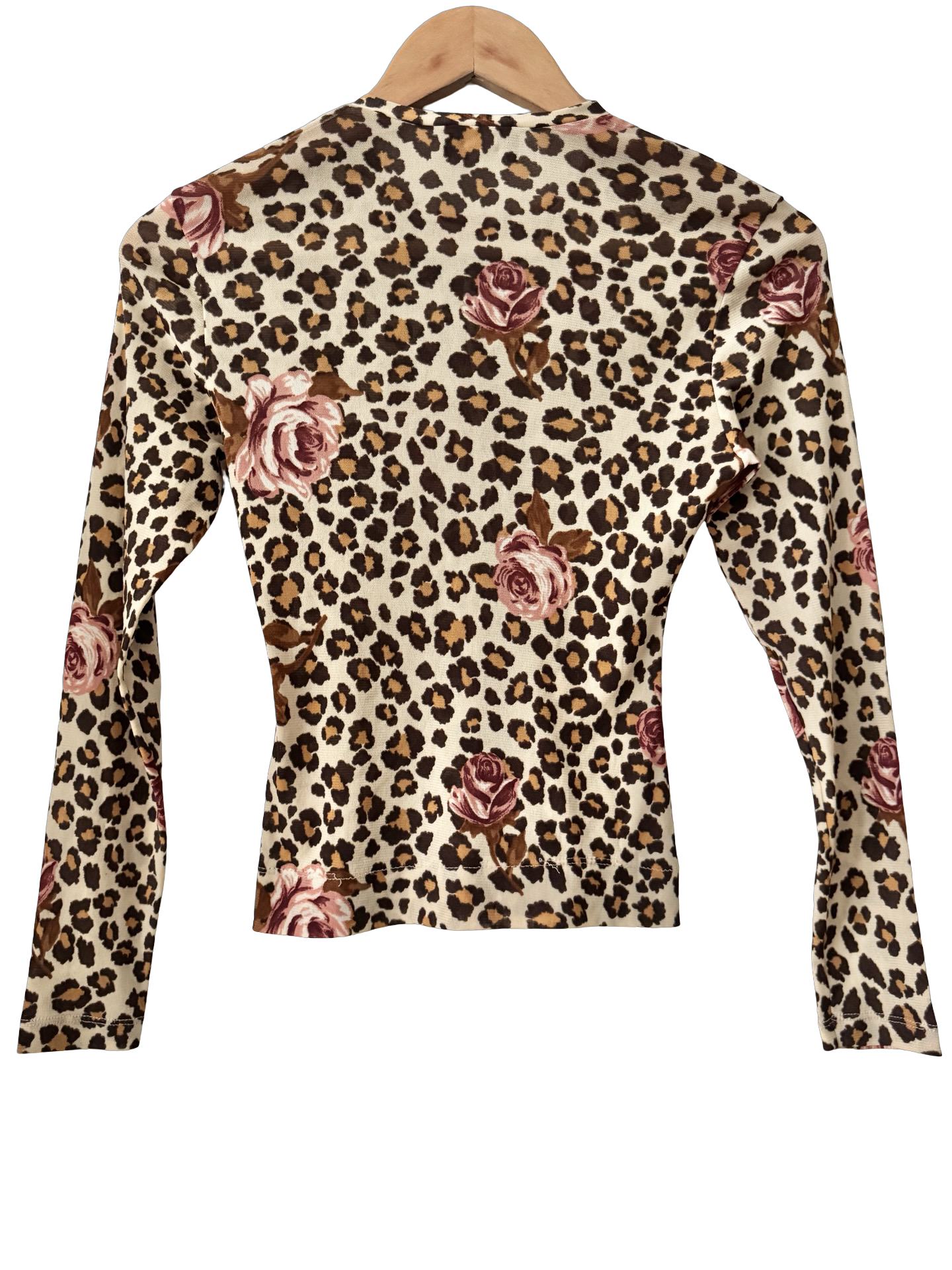 Vintage 90s Morgan De Toi Rose Leopard Knit (S)