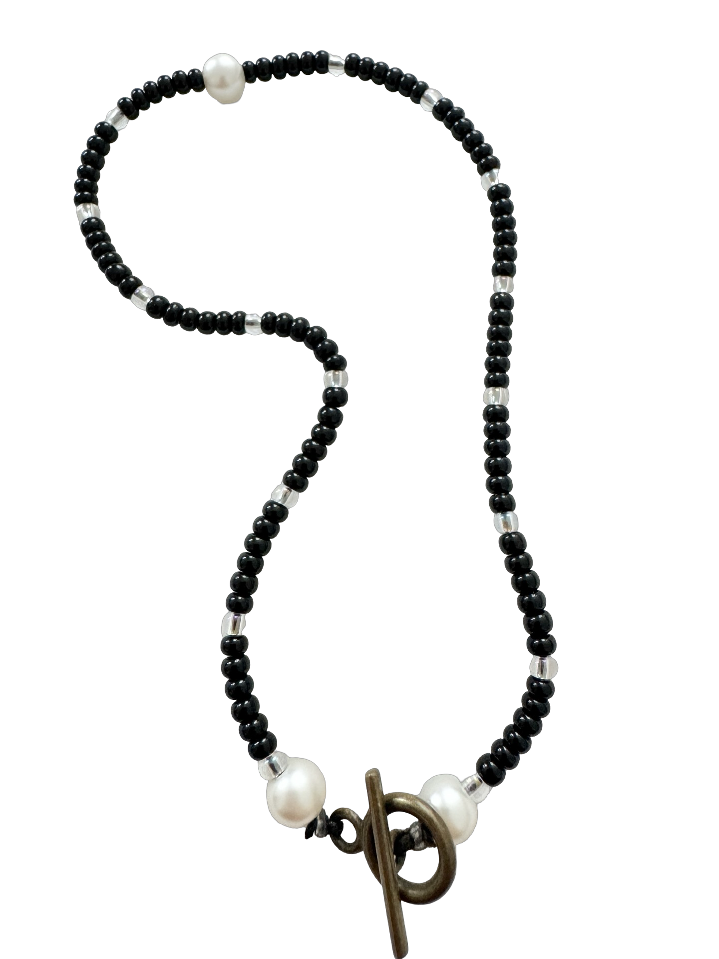 Vintage Midnight Seed Pearl Choker