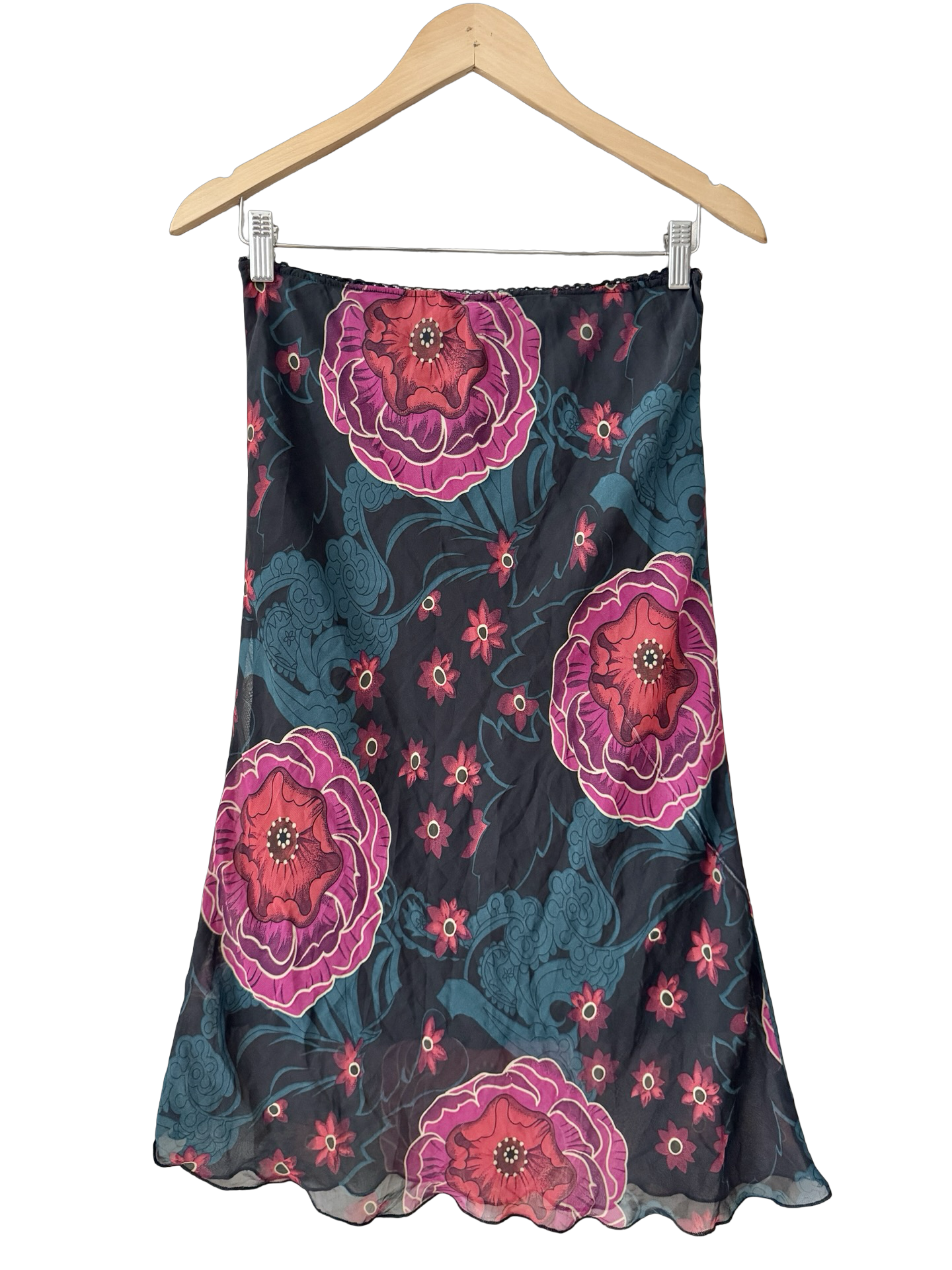 Vintage 90s Midnight Rose Skirt (M)