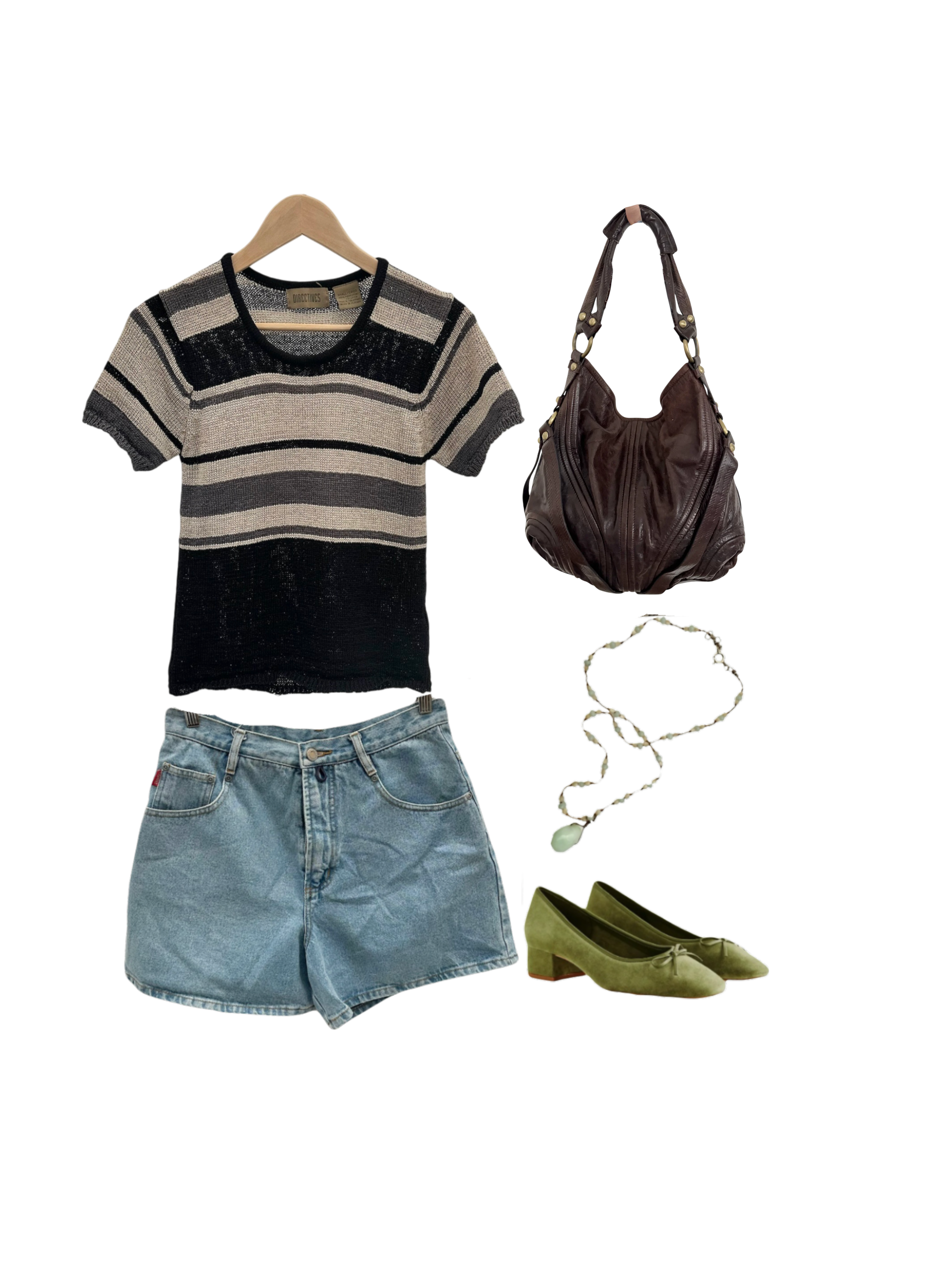 Vintage 90s Retro Striped Short Sleeve Tee (S)