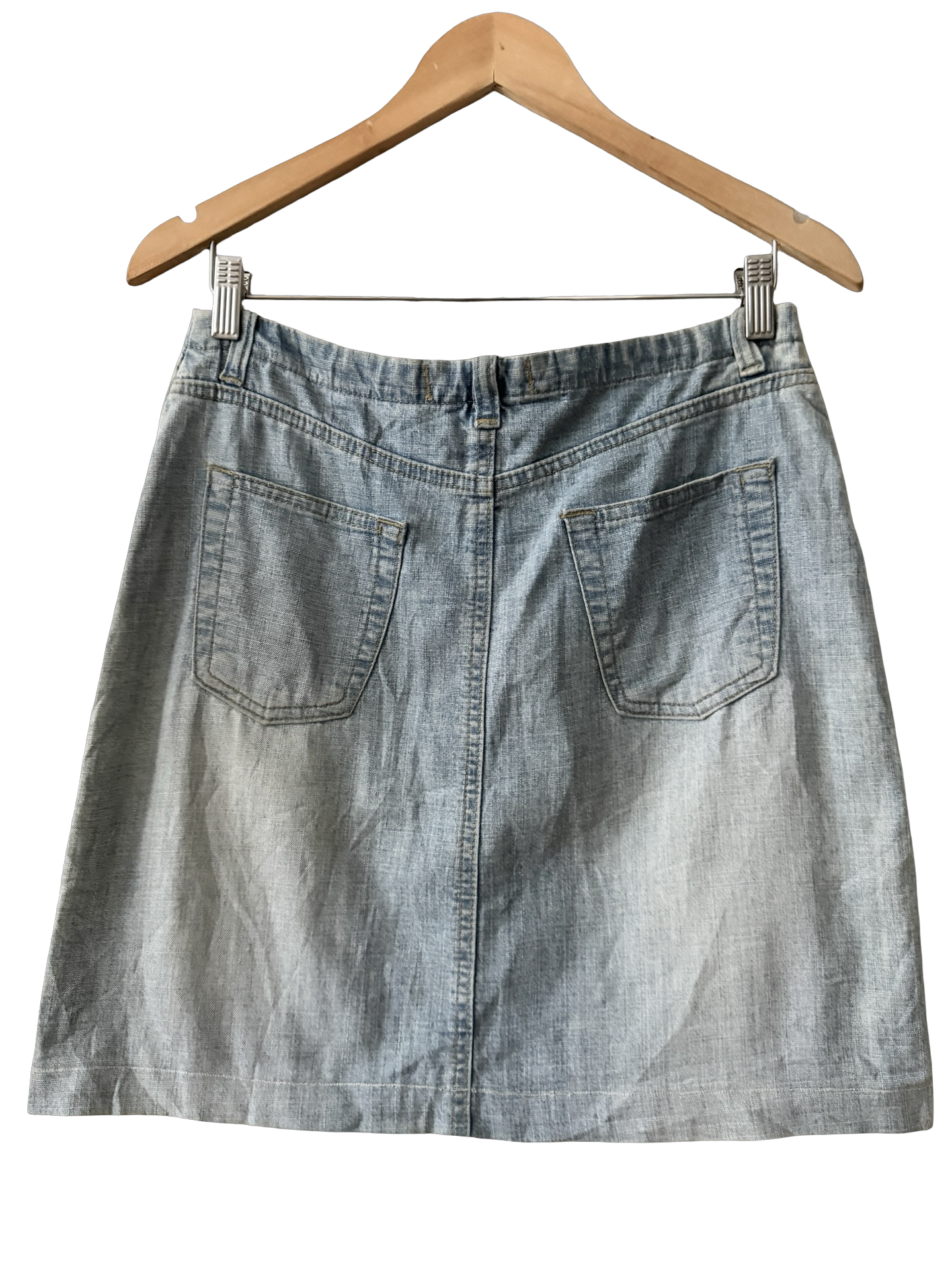 Vintage Y2K Blue Jean Swing Midi Skirt (S/M)