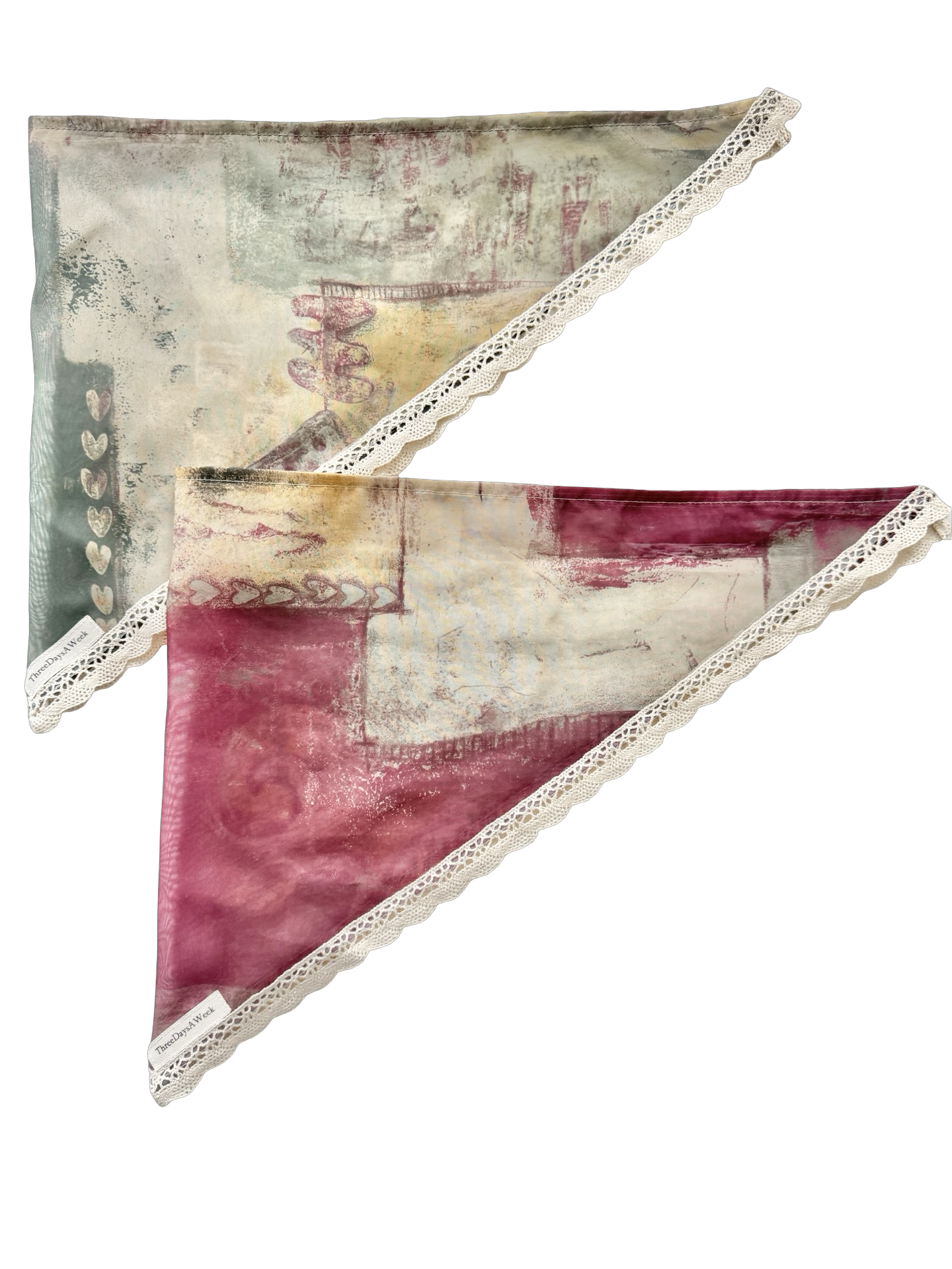 Painted Canvas Lace Hair Scarf