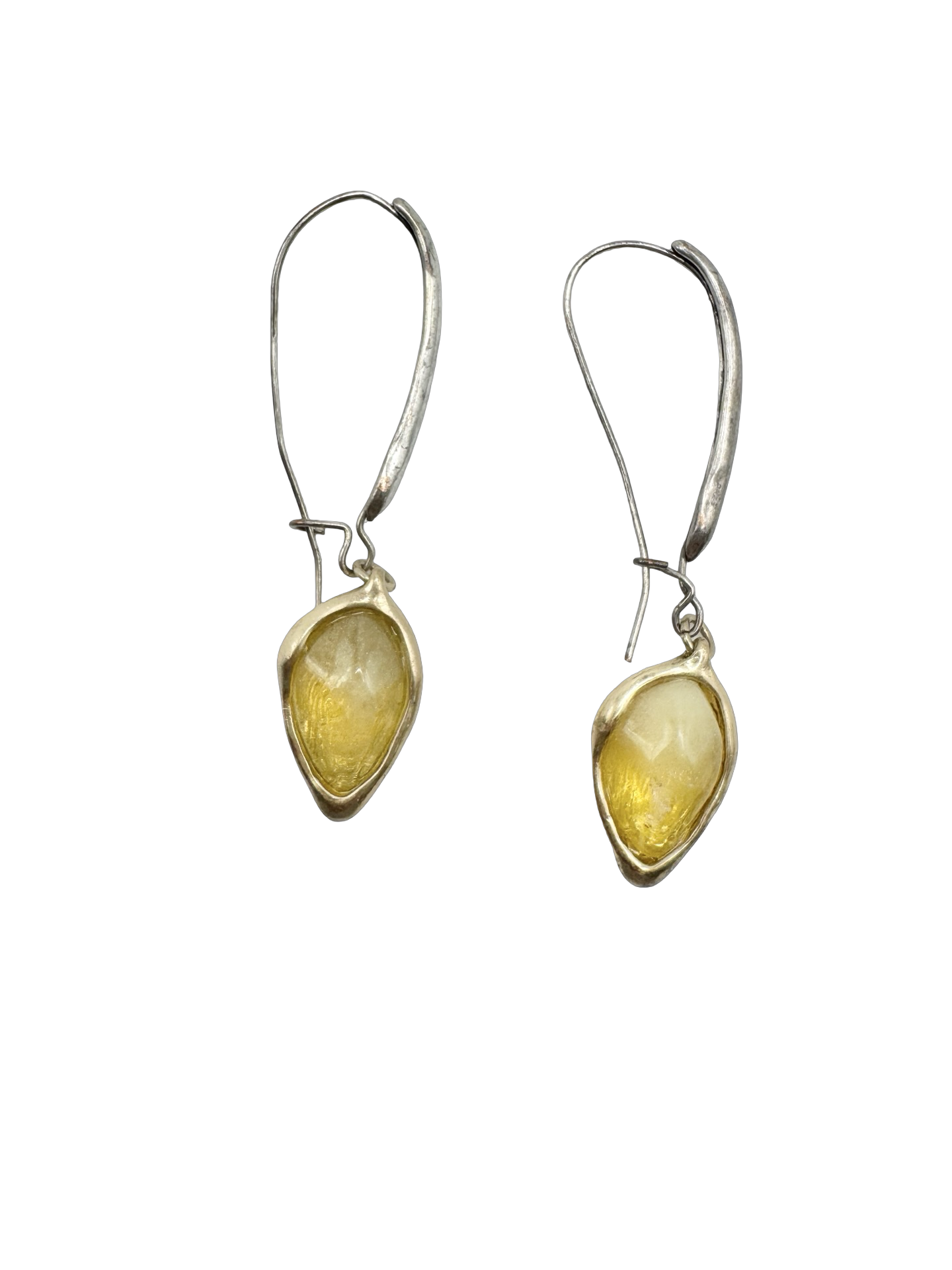 Vintage Honey Glass Drop Earrings