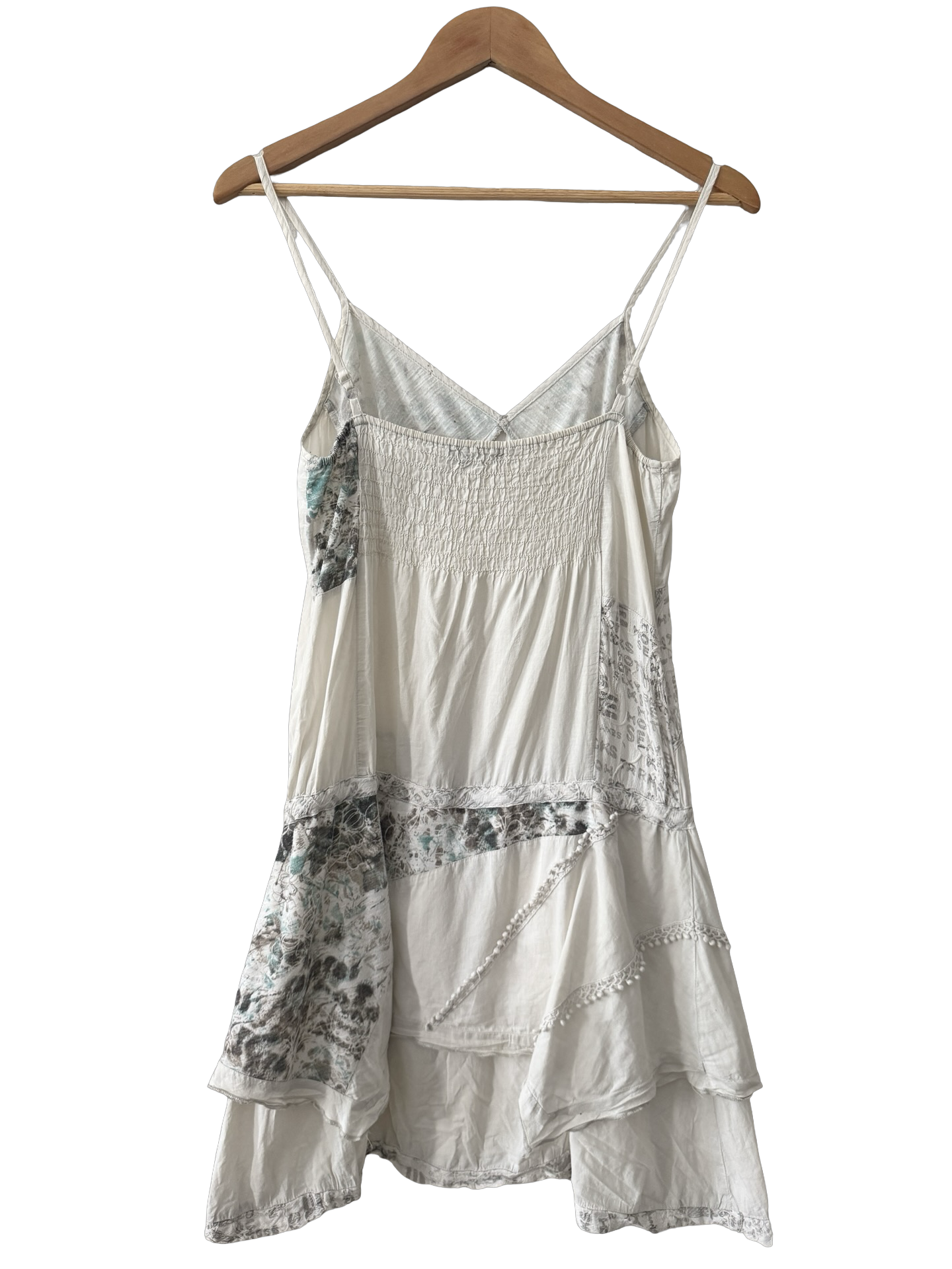 Vintage Y2K Indie Patchwork Midi Dress (M)