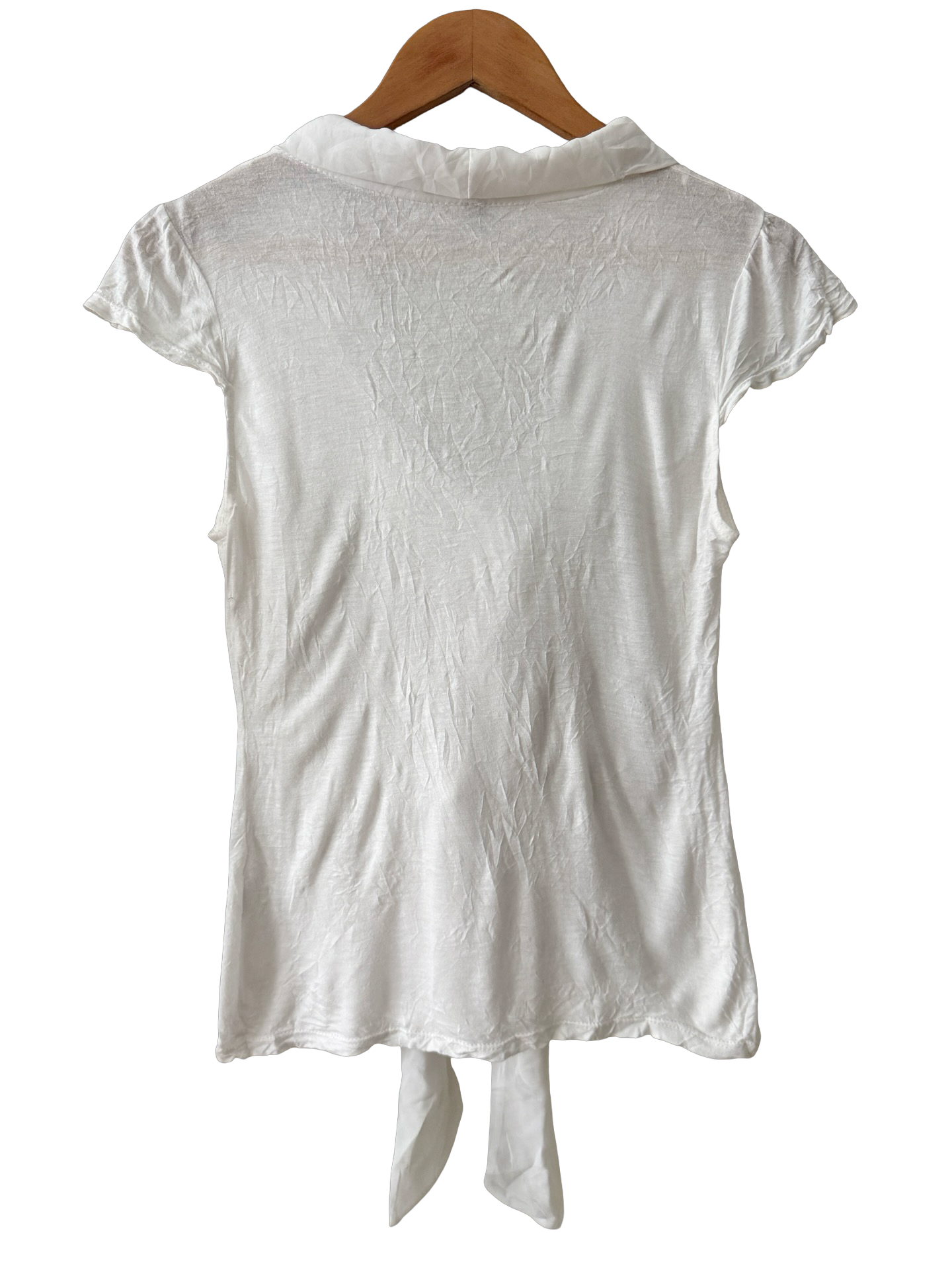 Vintage Y2K Cloud Ruffle Top (M)