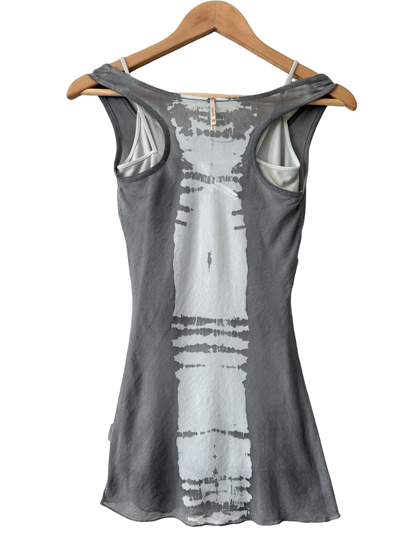 Vintage Y2K Smoke Tie-Dye Layered Mesh Tank (XS/S)