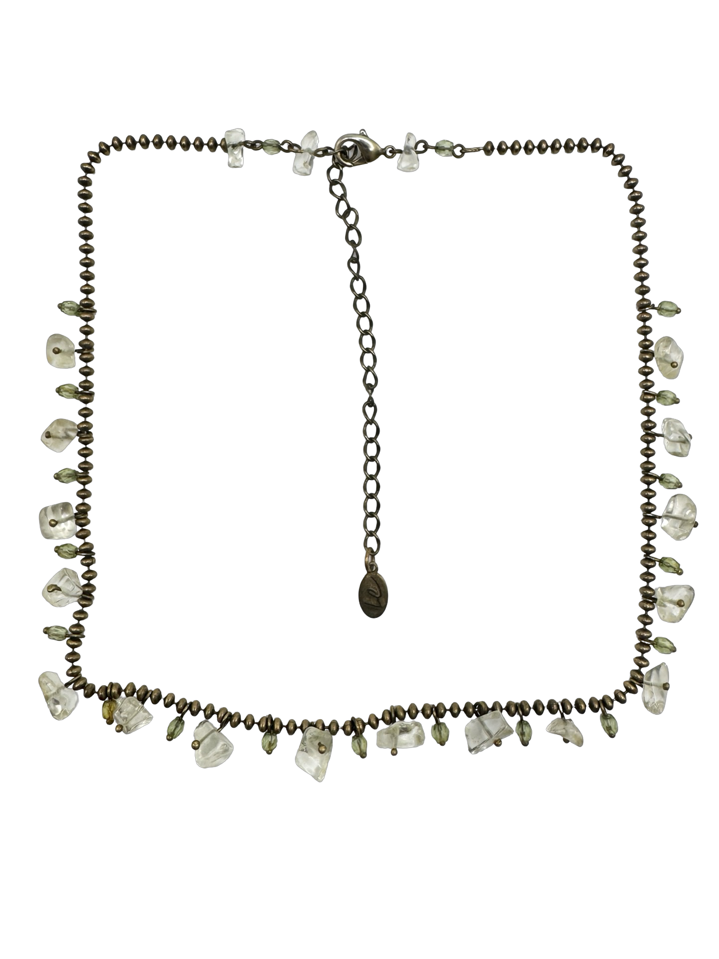 Vintage Dewdrop Crystal Fringe Necklace