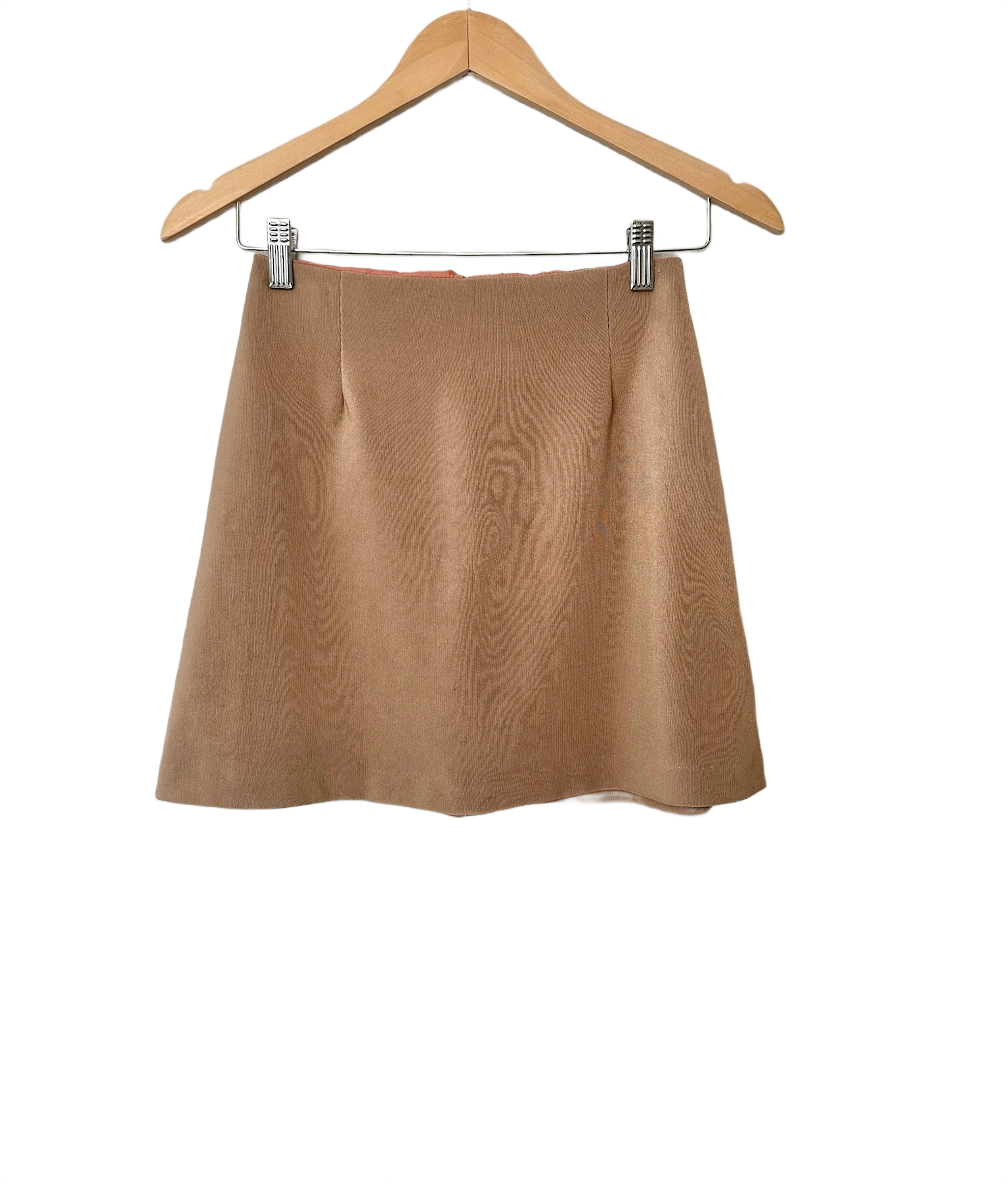 Vintage 90s Camel Zip Jacket & Skirt Set (S)