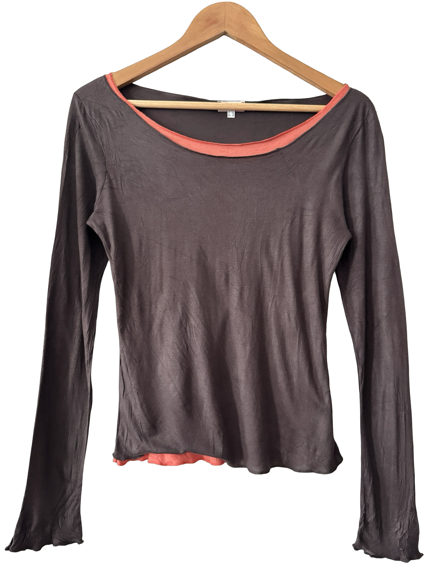 Vintage Y2K French Chocolate Layered Knot Top (M)