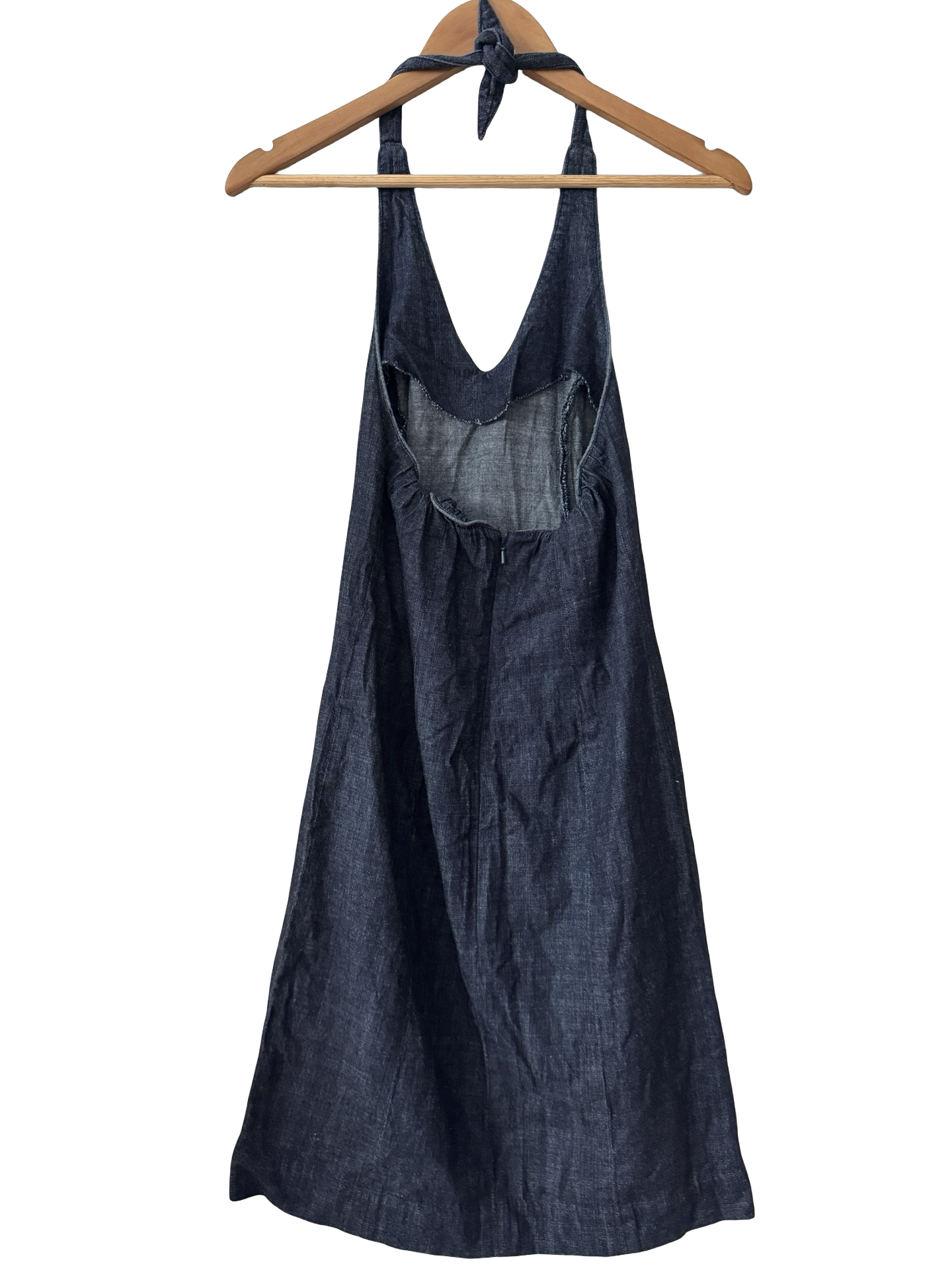 Vintage Y2K Denim Halter Dress (XS)