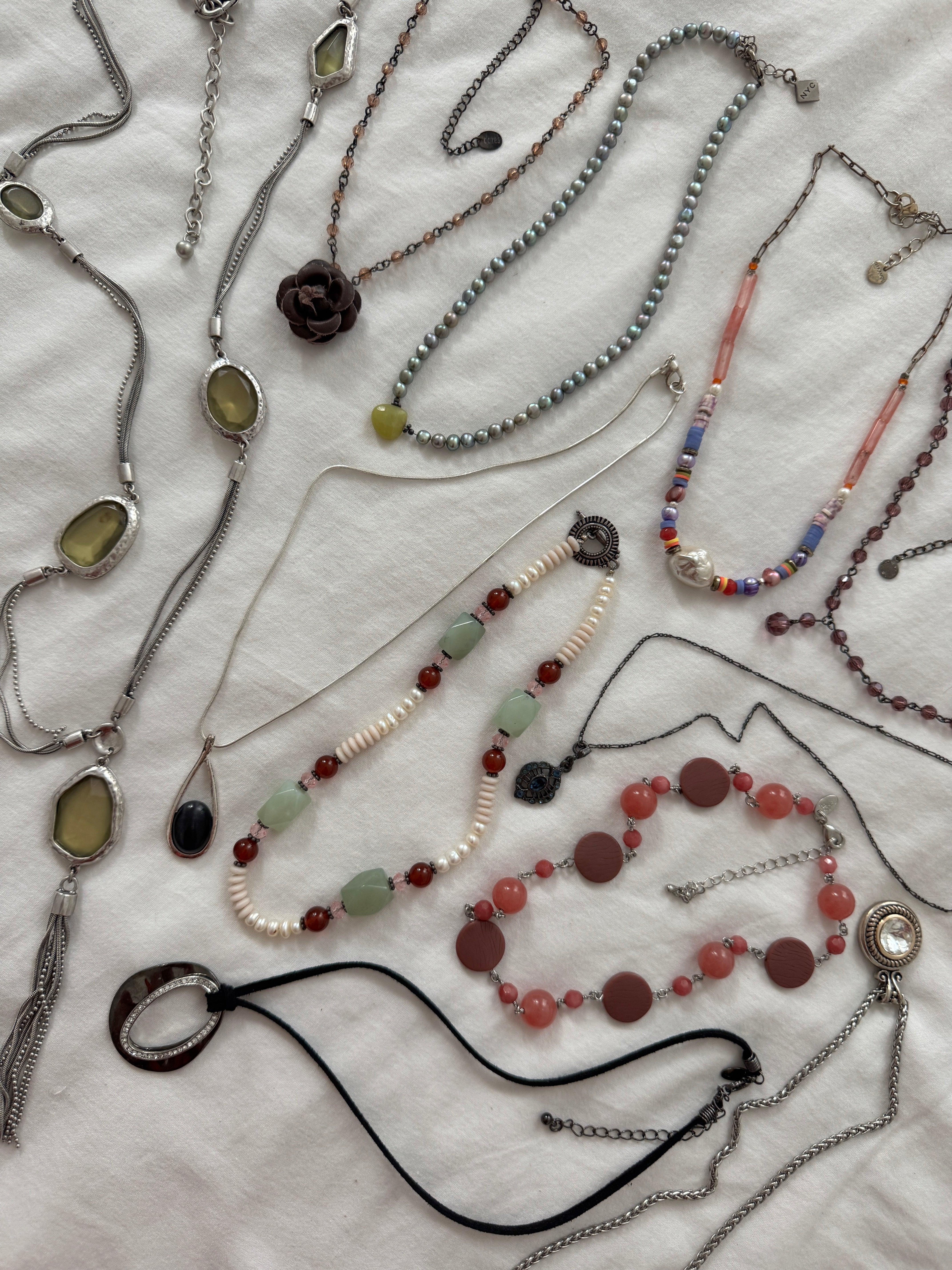Vintage Y2K Cherry Beaded Statement Necklace