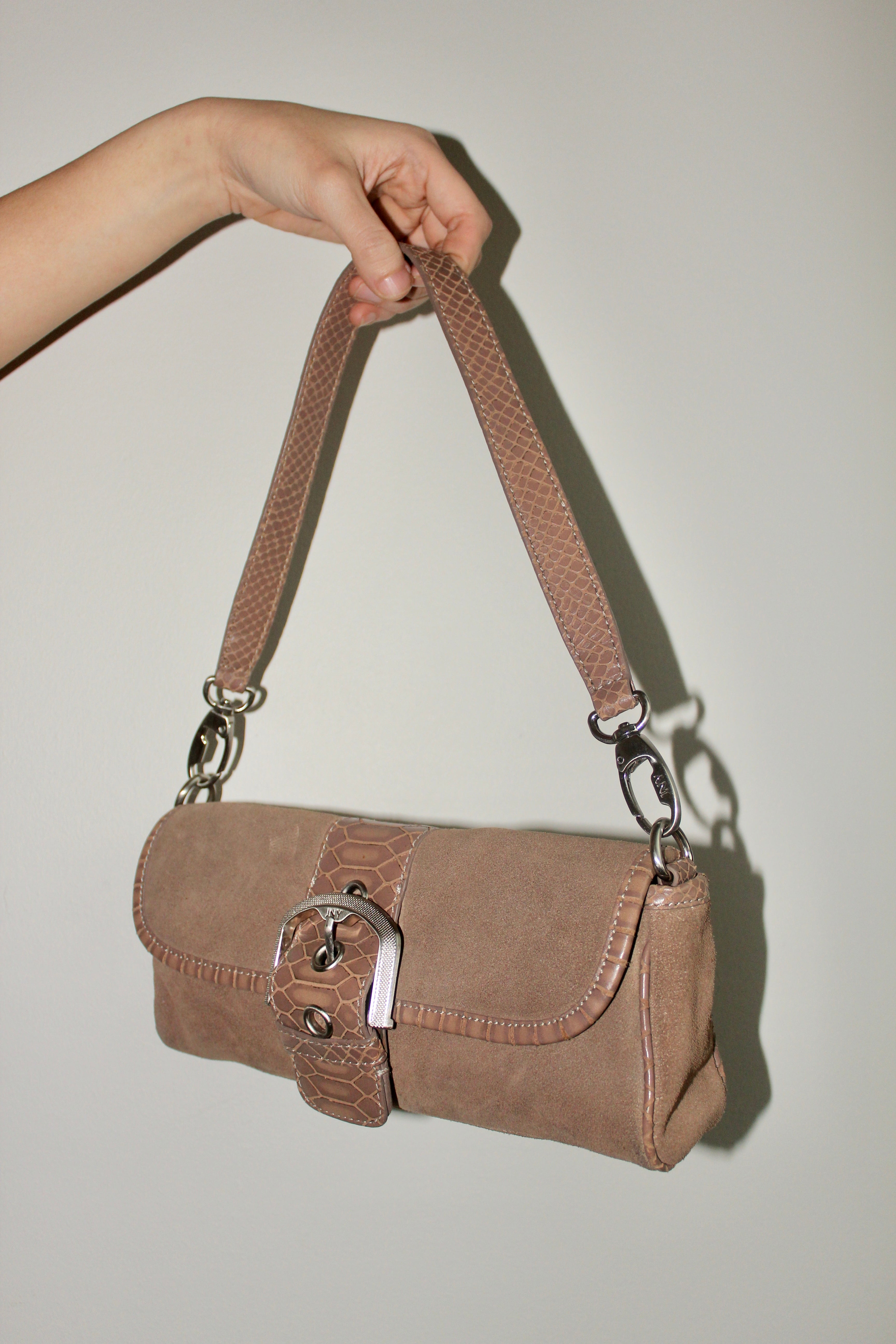 Vintage 90s Tan Leather Shoulder Purse