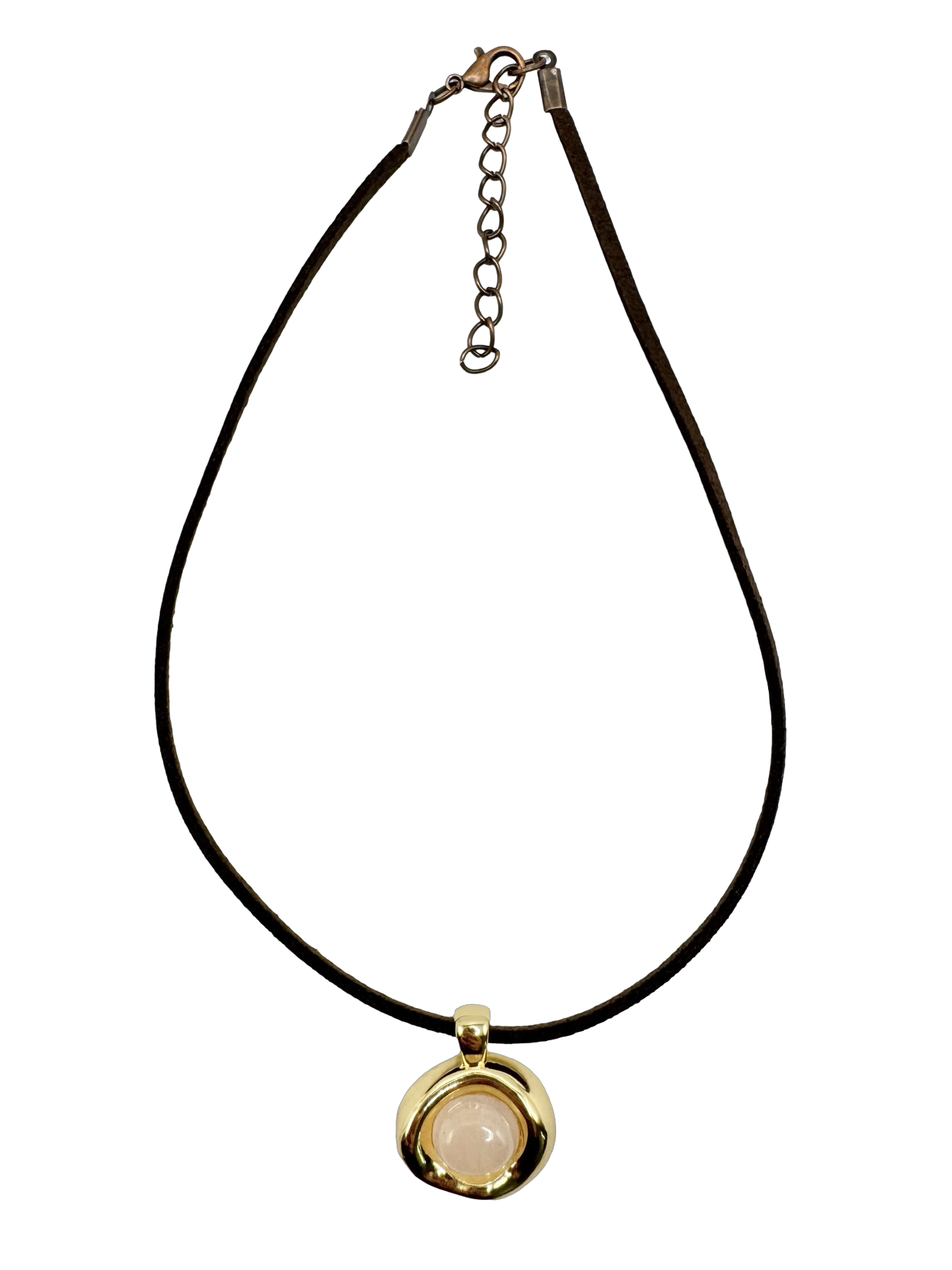 Blush Glow Stone Pendant Choker
