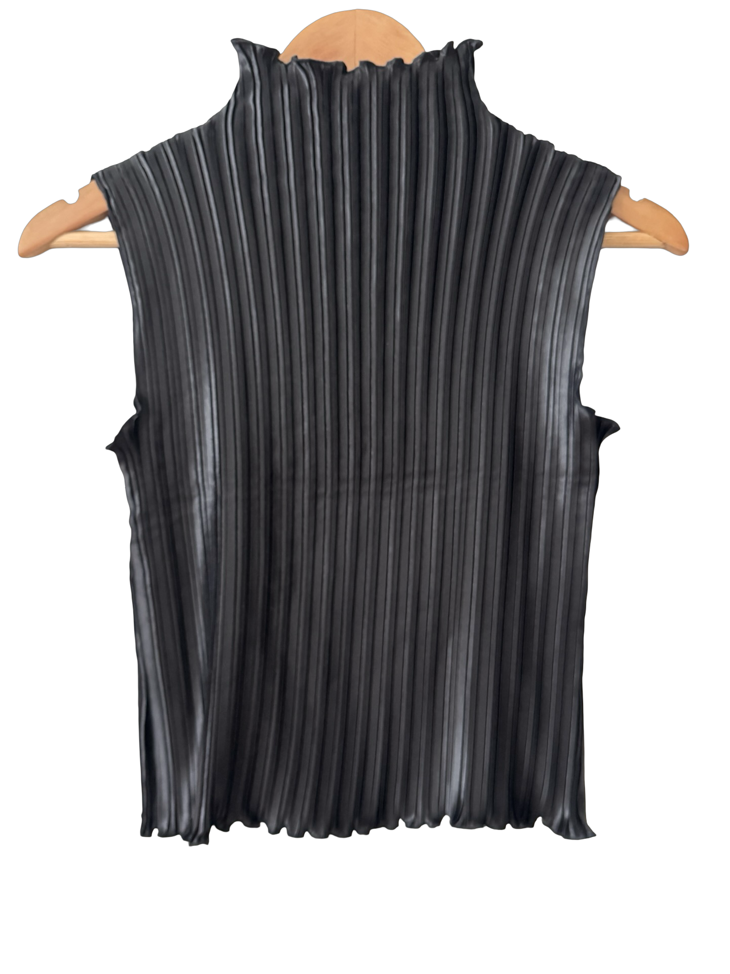 Vintage 90s Noir Pleated Top (M)