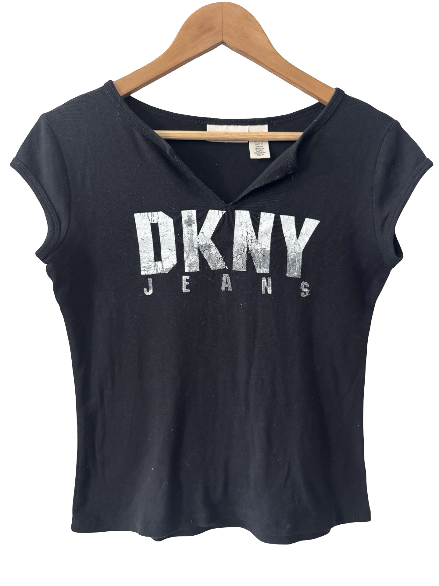 Vintage Y2K DKNY Jeans Baby Tee (M)