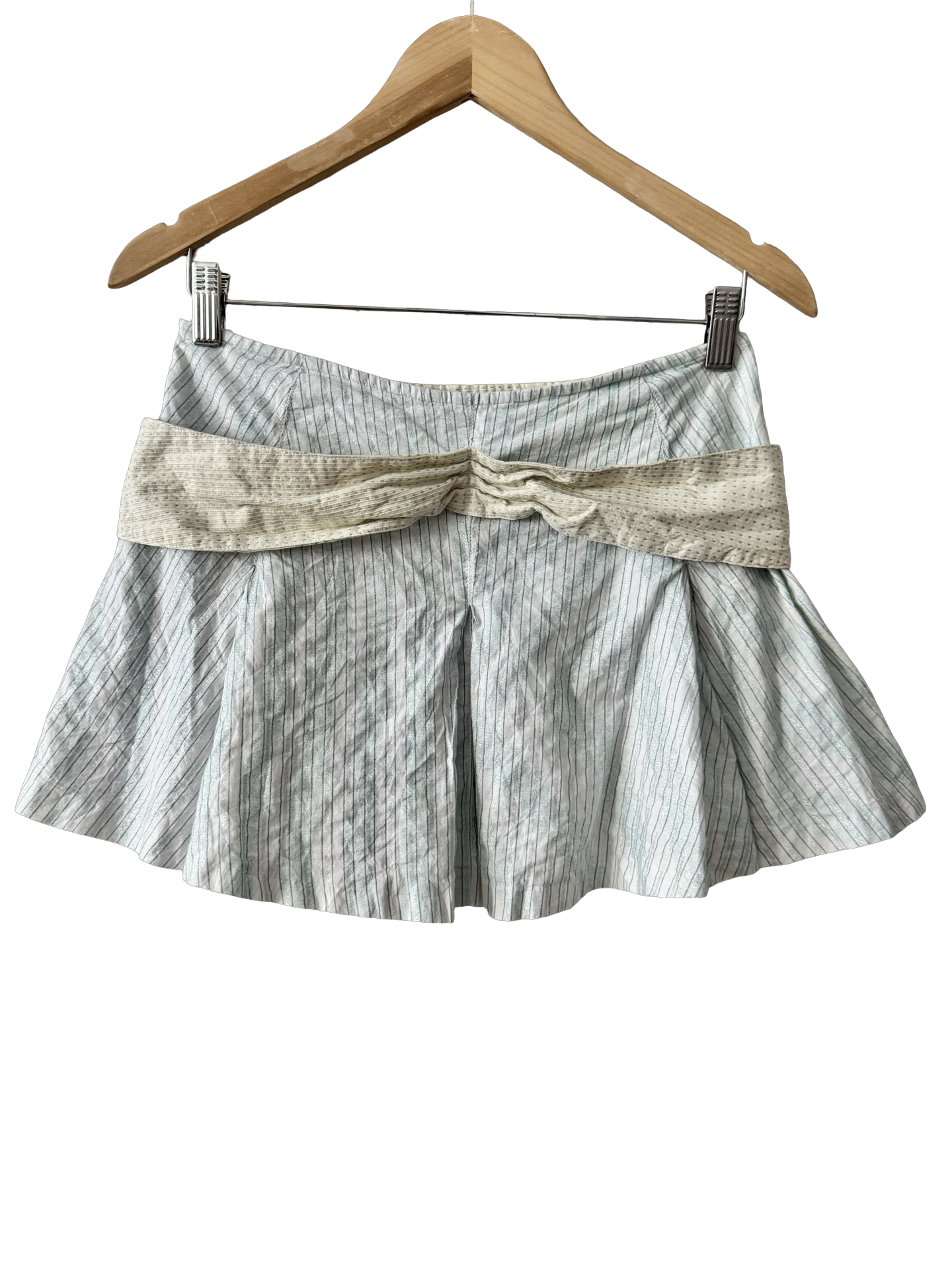 Vintage 90s Custo Barcelona Pinstripe Pleated Mini Skirt (XS/S)