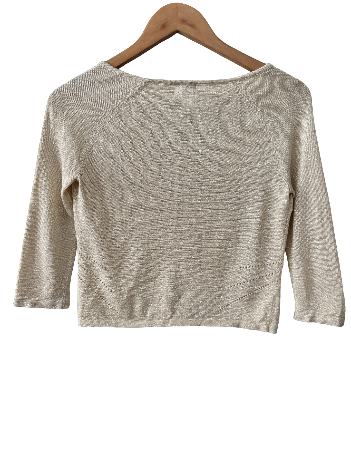 Vintage Y2K City DKNY Champagne Tie Knit Top (S)
