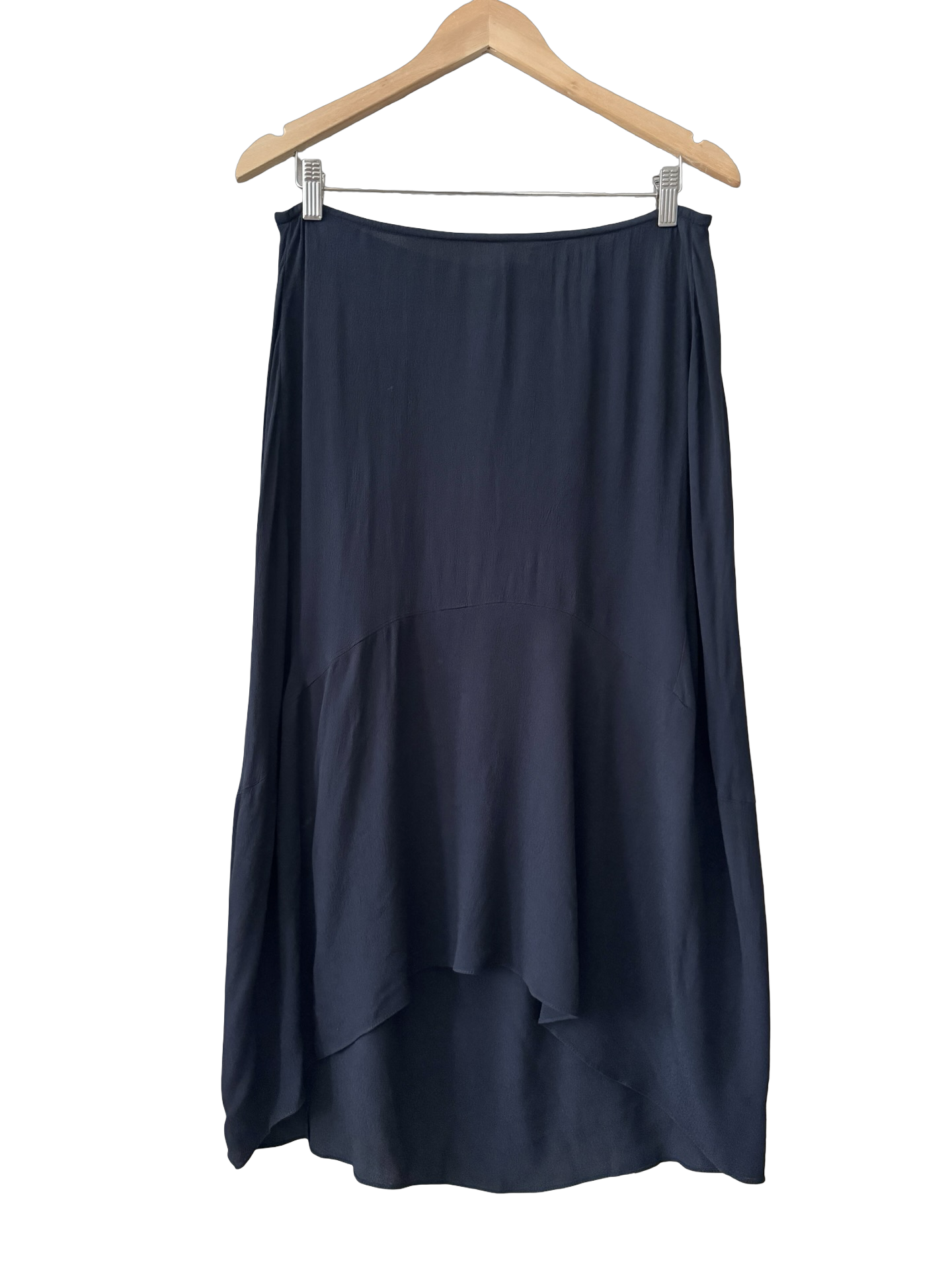 Vintage DKNY Draped Ink Midi Skirt (M)