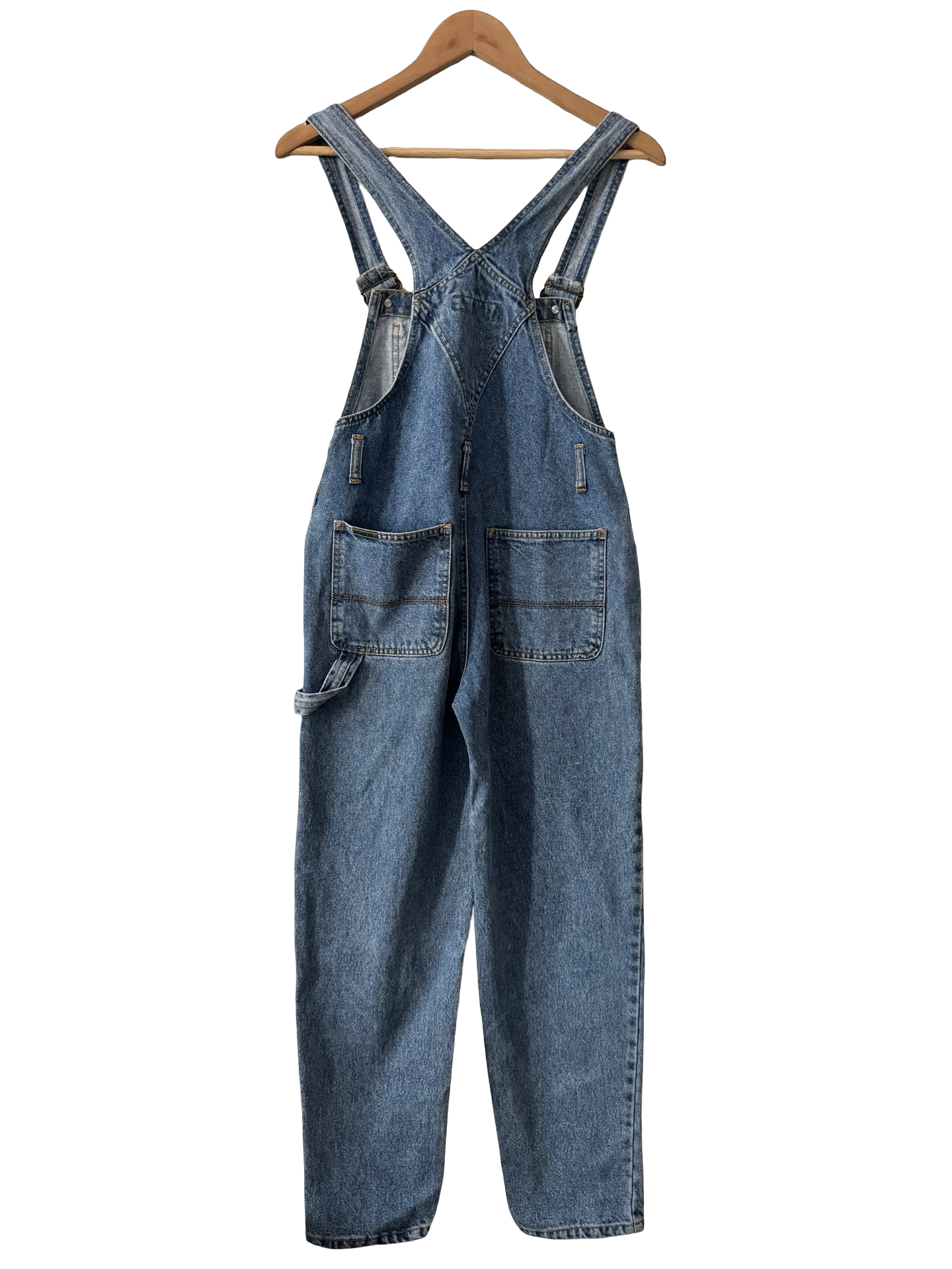 Vintage 90s Floral Embroidered Denim Overalls (S/M)