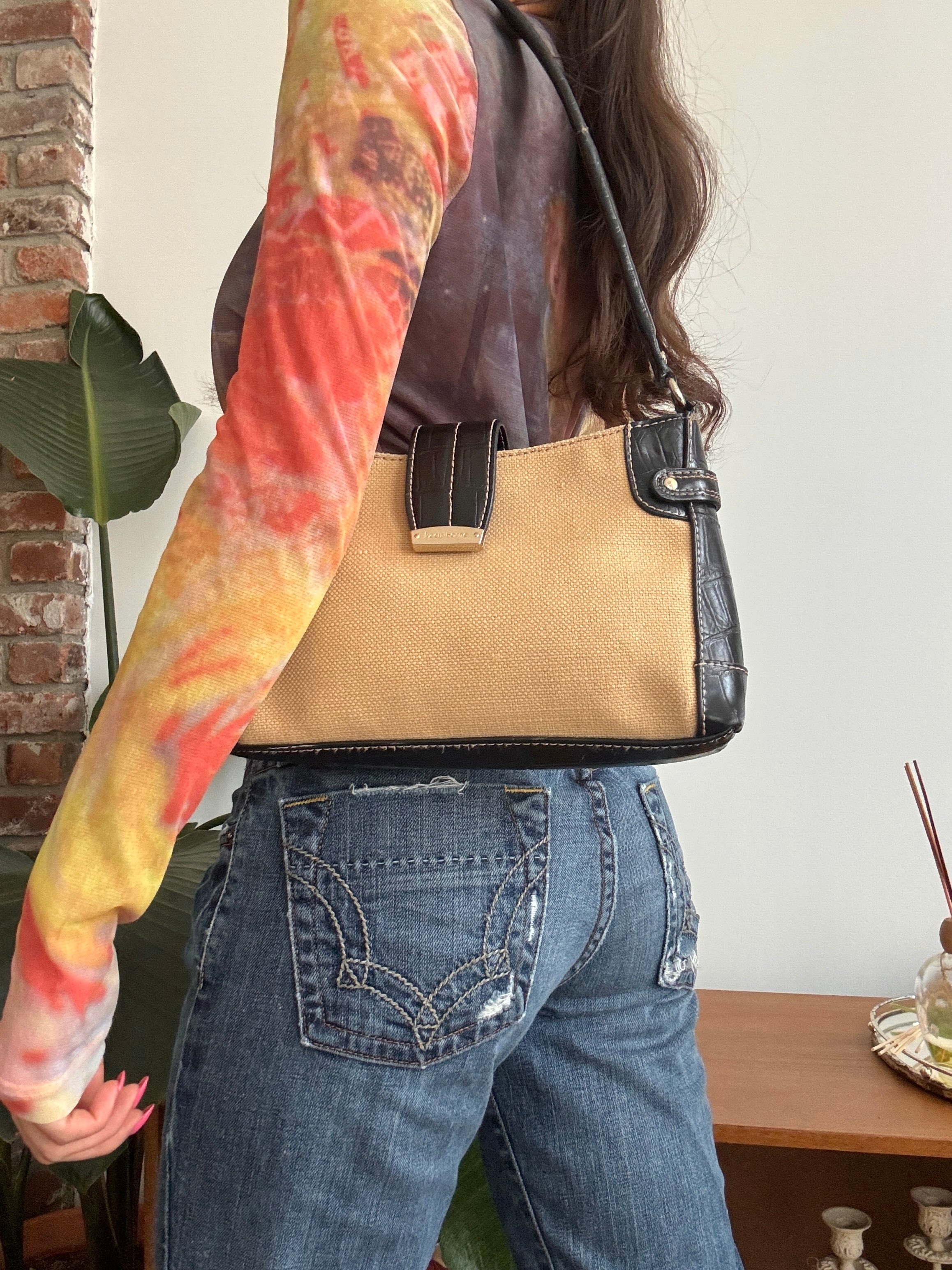 Vintage Y2K Uptown Canvas Shoulder Bag