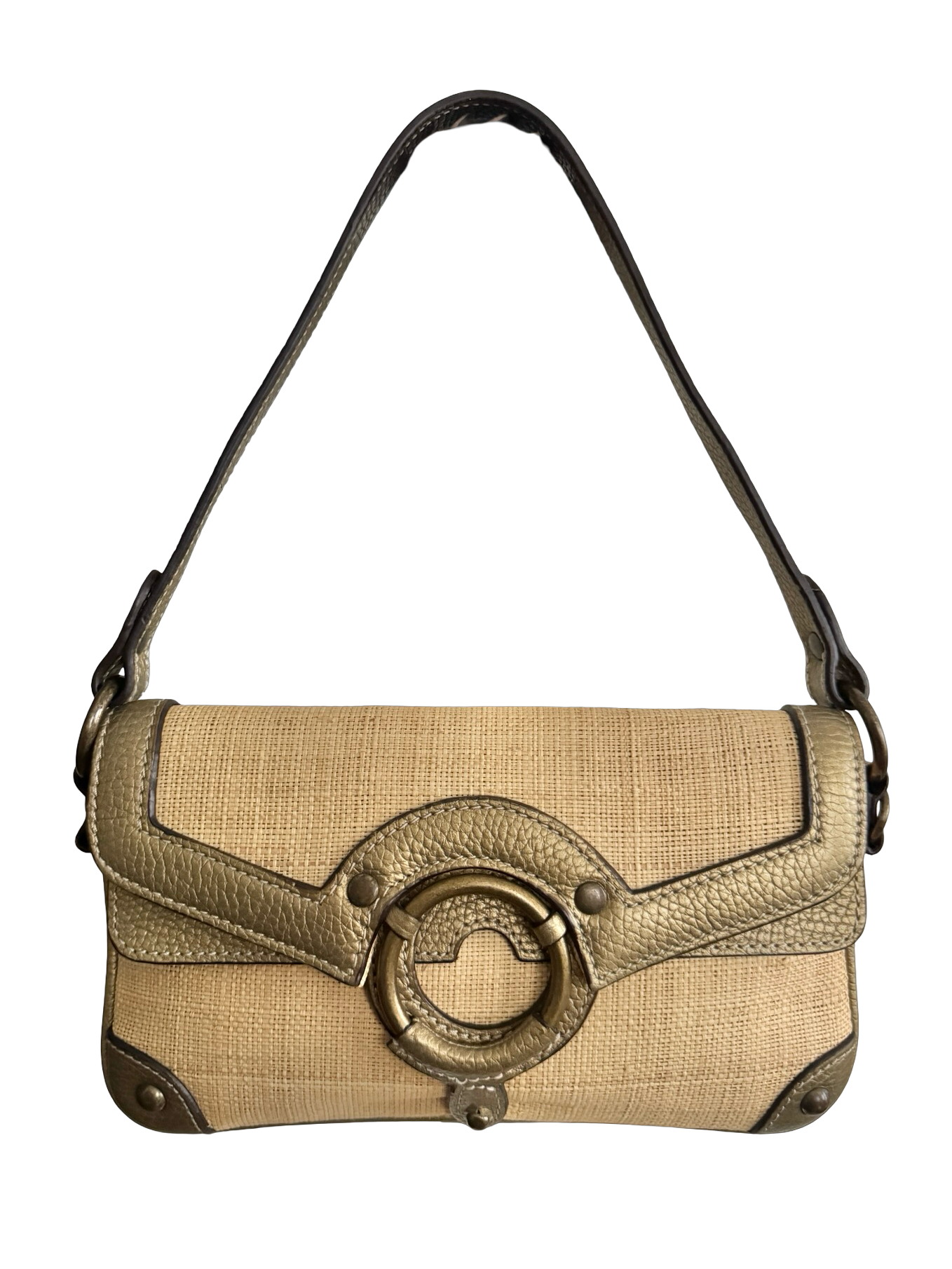 Vintage Y2K Uptown Tan Leather Satchel