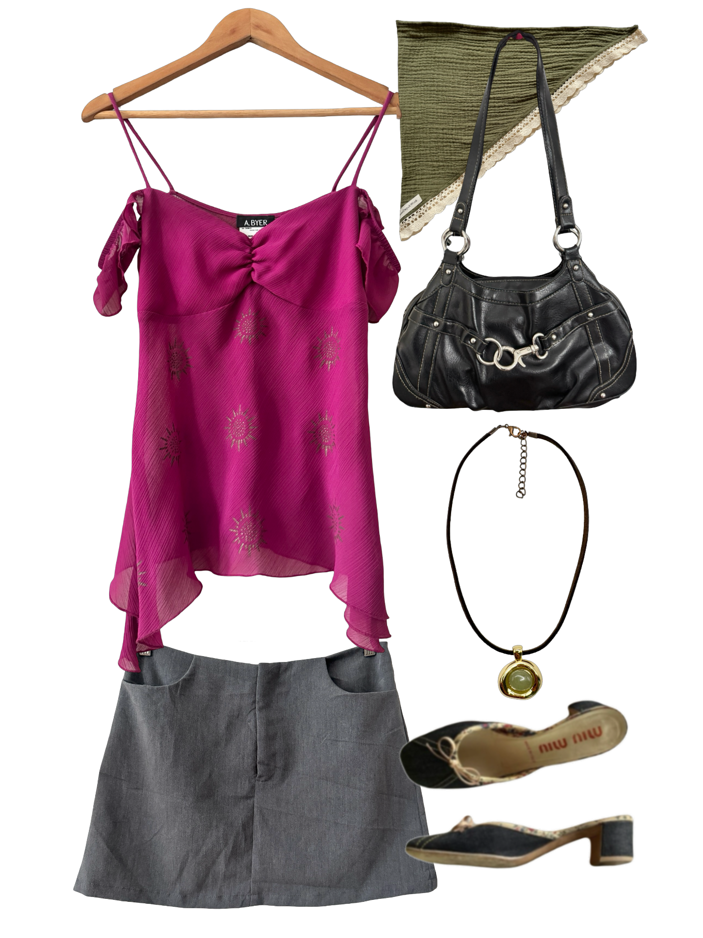 Vintage 90s Raspberry Starlet Top (S/M)