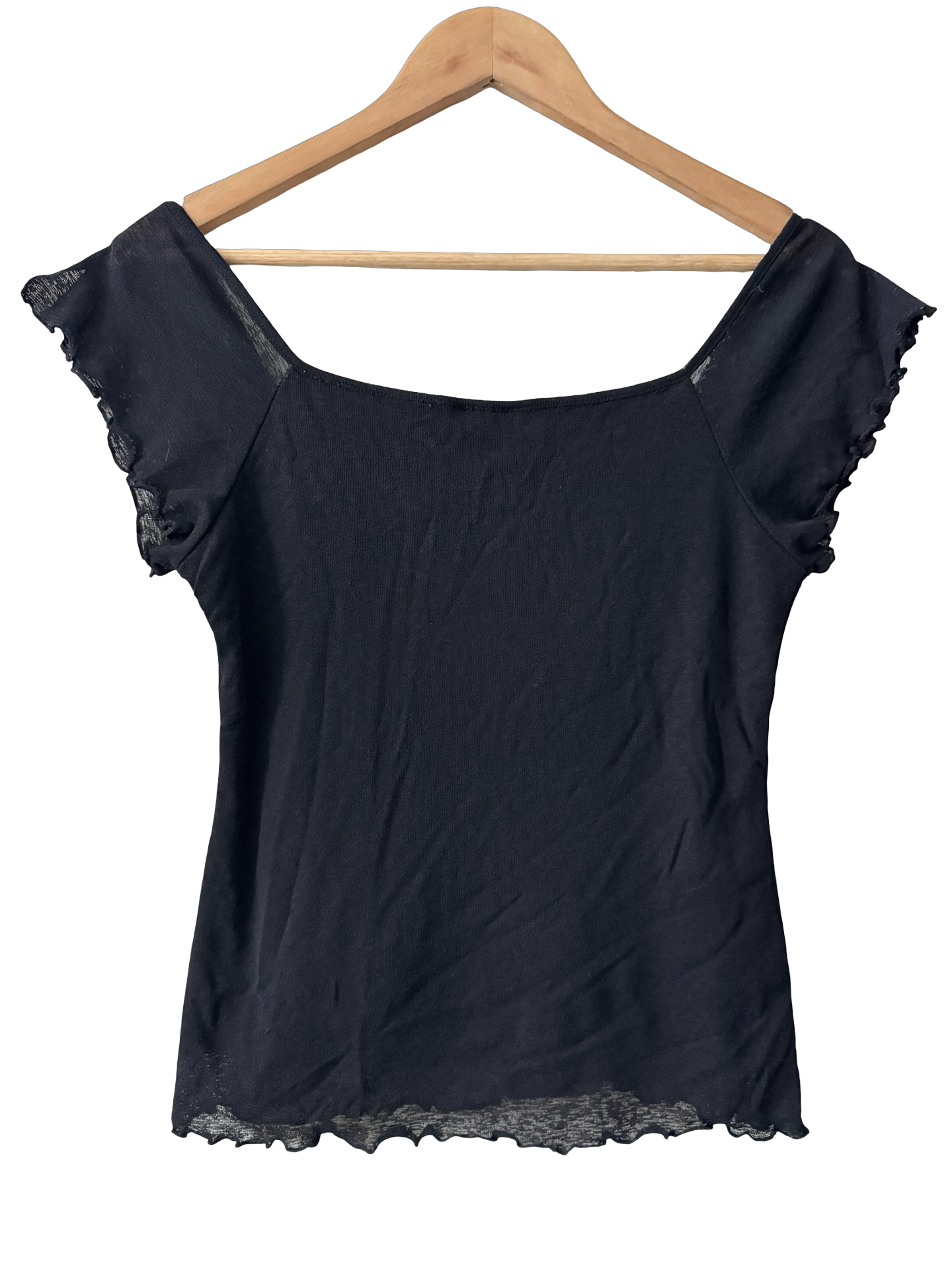 Vintage Y2K Midnight Meadow Cap Sleeve Top (M)