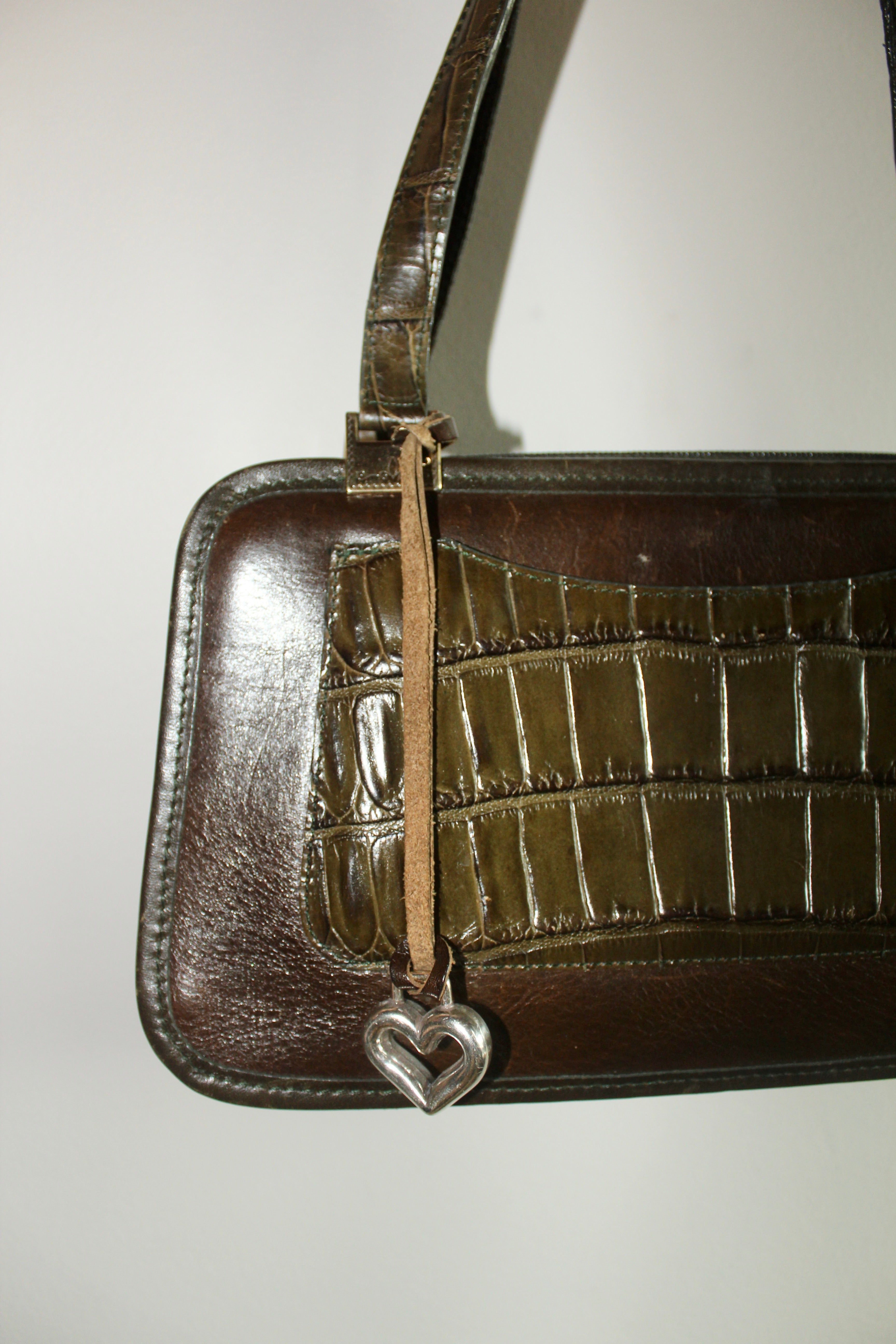 Vintage Charming Olive Plaid Purse