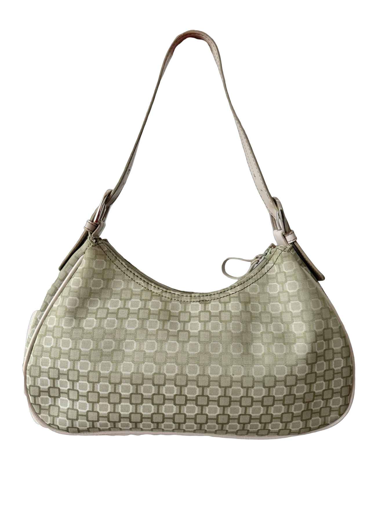 Vintage 90s Matcha Geometric Shoulder Bag