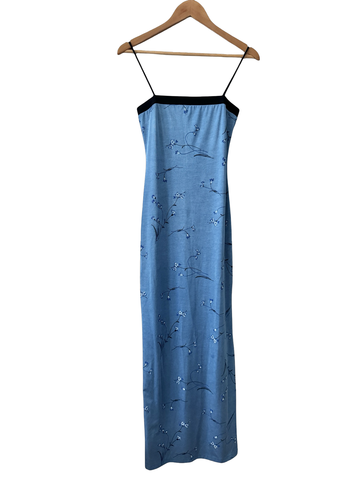 Vintage Y2K Cornflower Blue Floral Column Slip Dress | ThreeDays-AWeek Vintage Y2K Cornflower Blue Floral Column Slip Dress | ThreeDays-AWeek