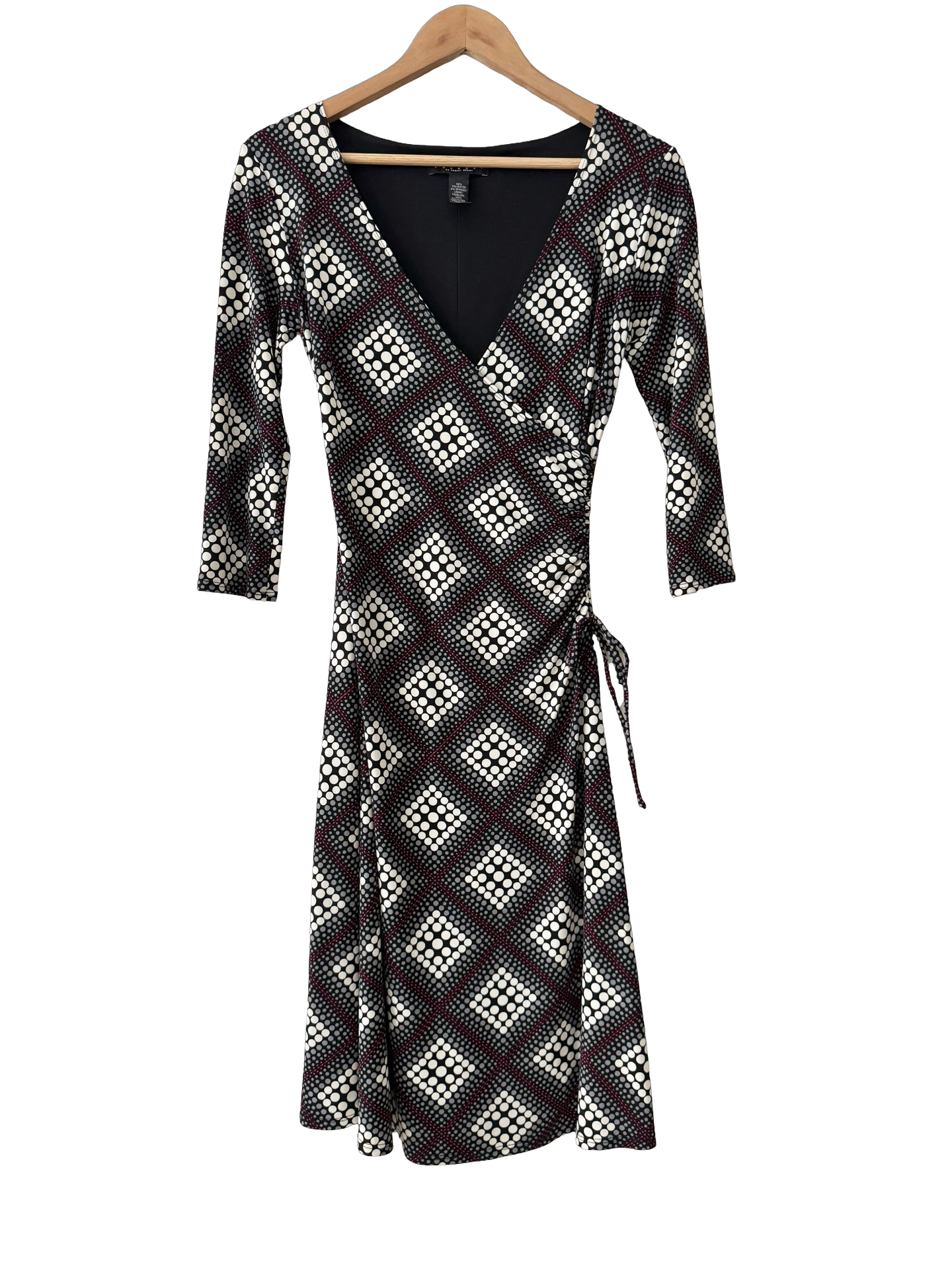 Vintage Y2K Laundry by Shelli Segal Polka Dot Wrap Dress (S/M)