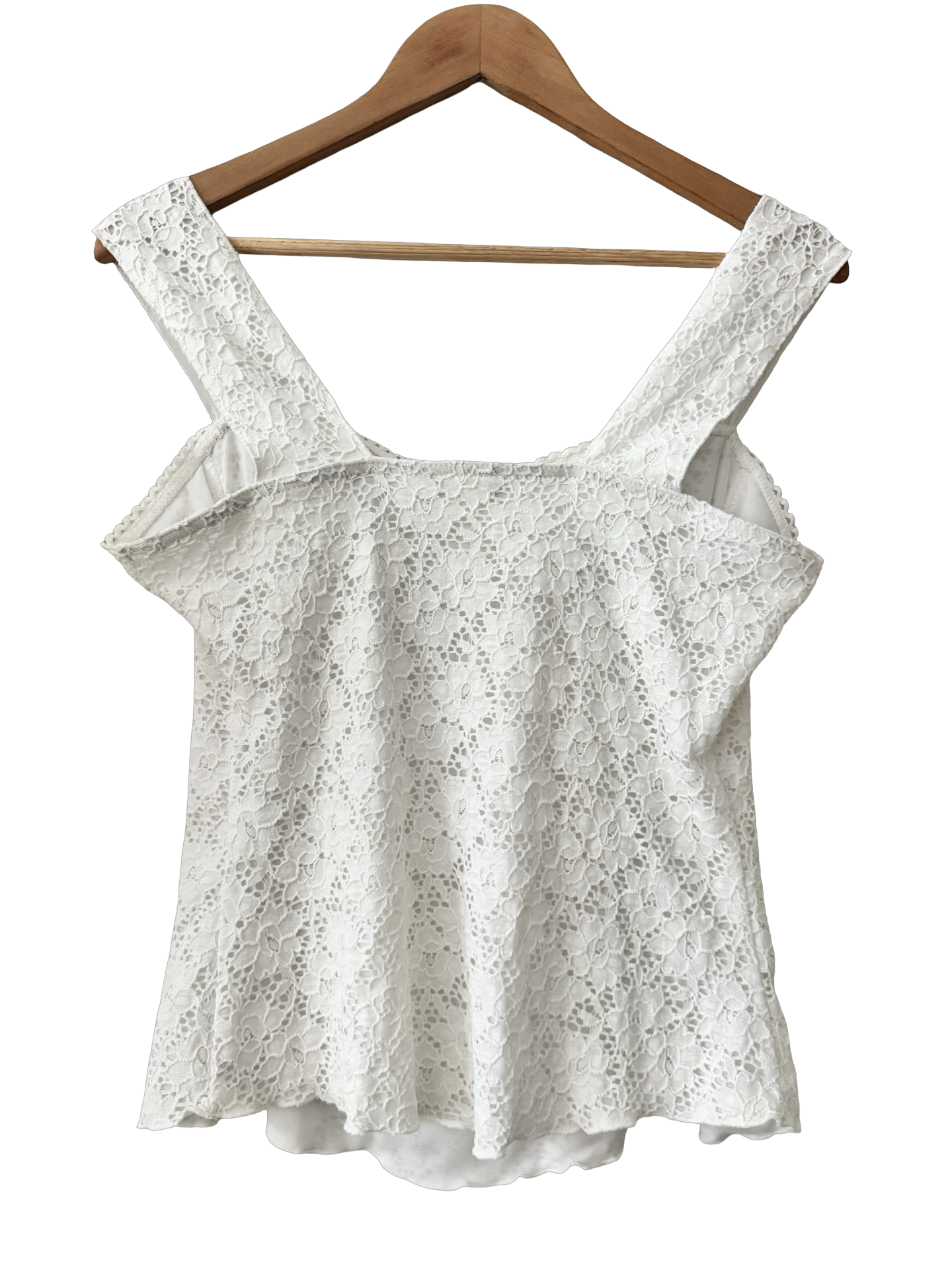 Vintage Y2K Lace-Up Eyelet Cami (L)