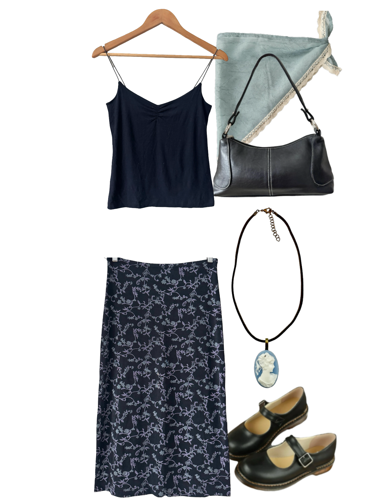 Vintage 90s Midnight Muse Midi Skirt (S)