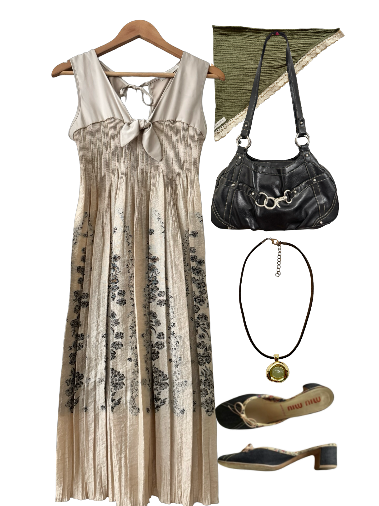 Vintage Y2K Sunday in Provence Smocked Midi Dress (S/M)