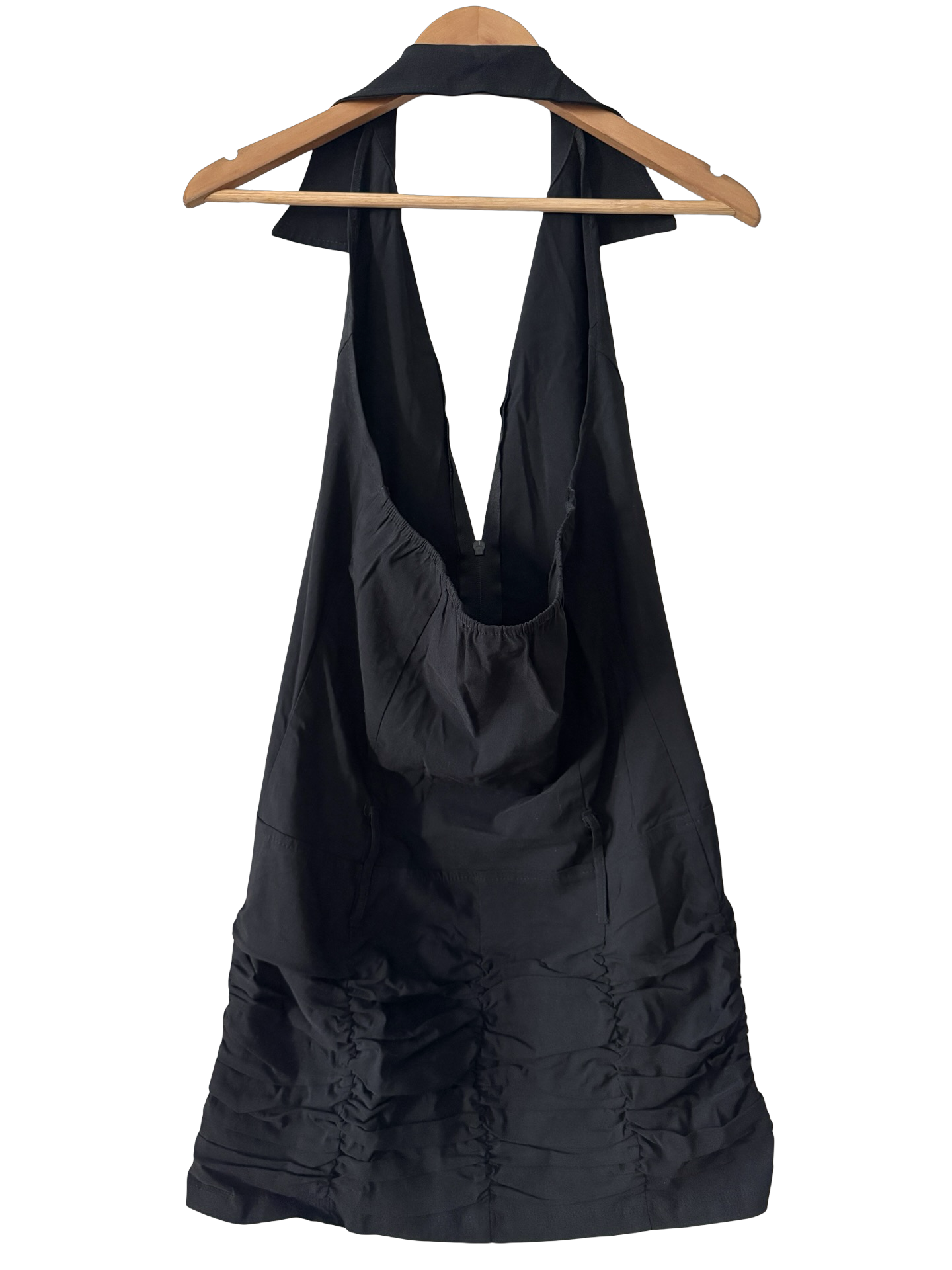 Vintage Y2K Midnight Rendezvous Halter Mini Dress (M)