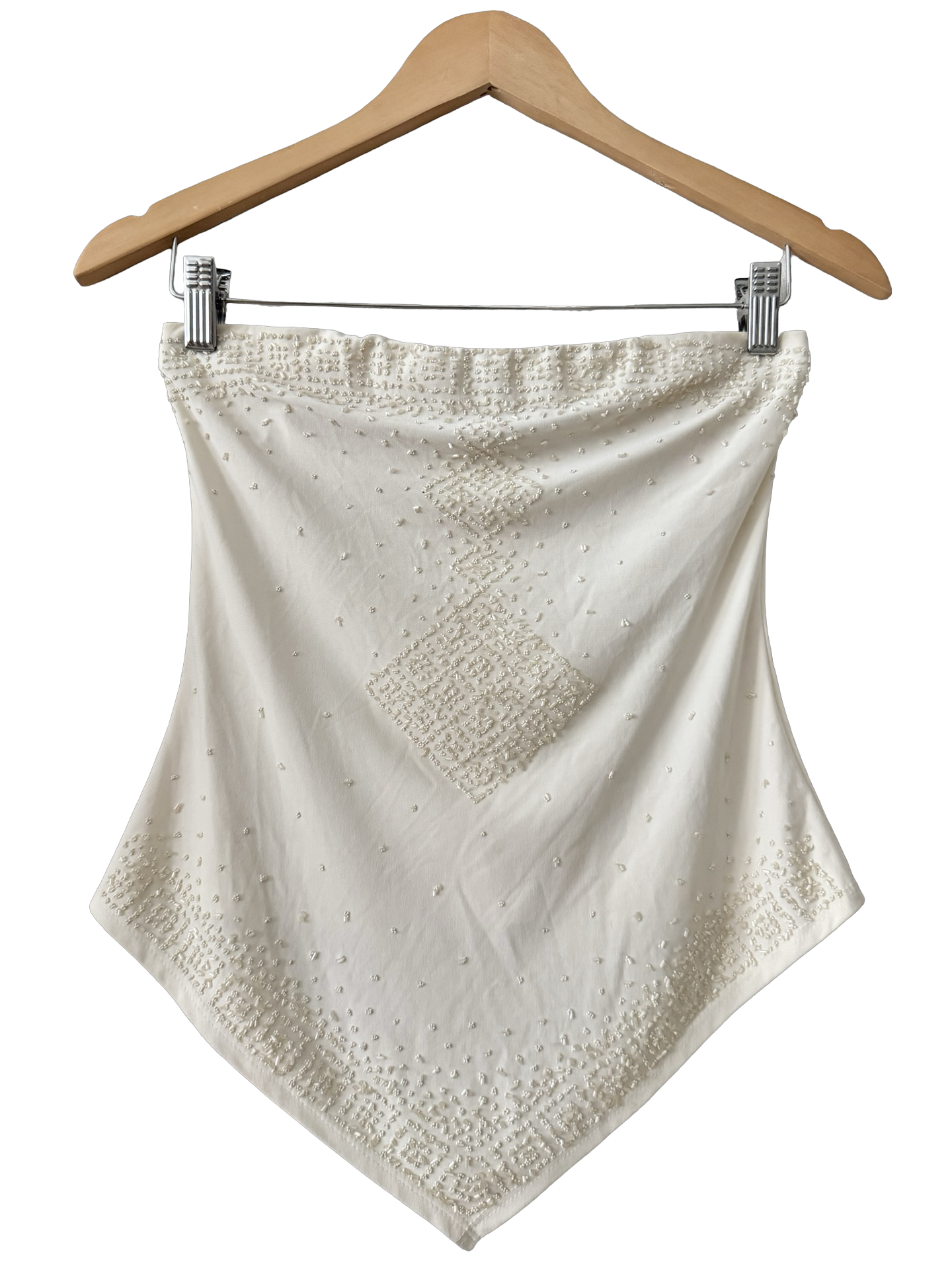 Vintage Y2K Angel Eyelet Handkerchief Top (S-M)