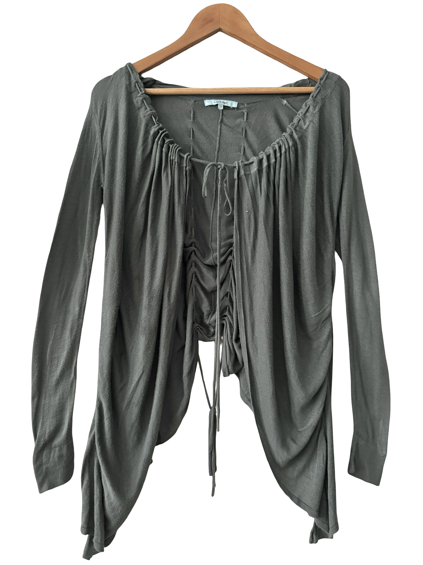 Vintage Y2K Woodland Drawstring Cardigan (S-M)