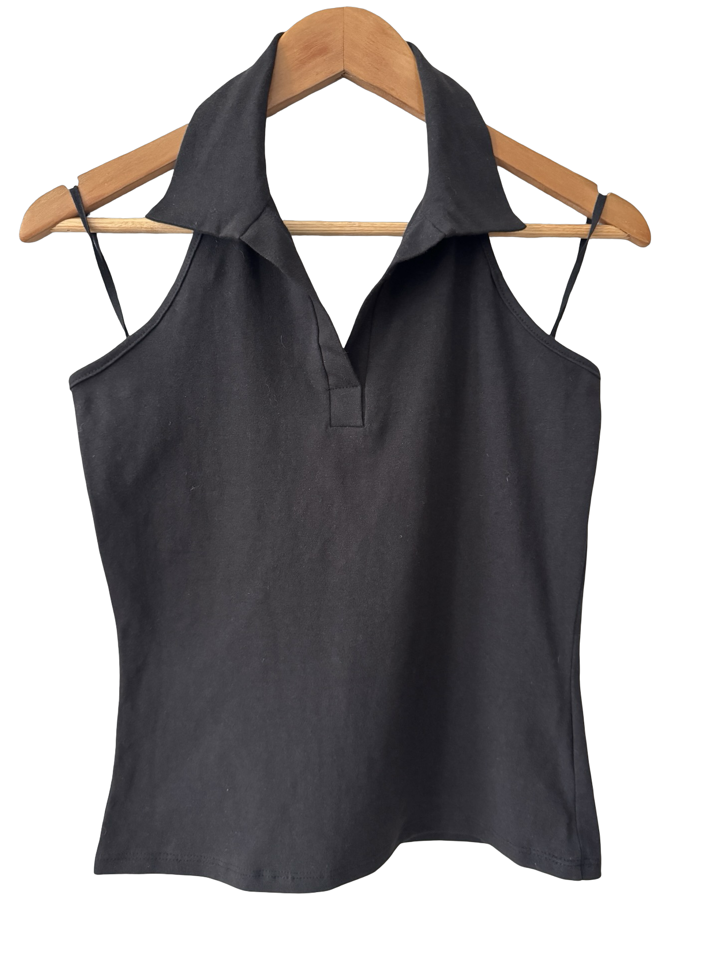 Vintage Y2K Rave Dark Chocolate Halter Top (M/L)